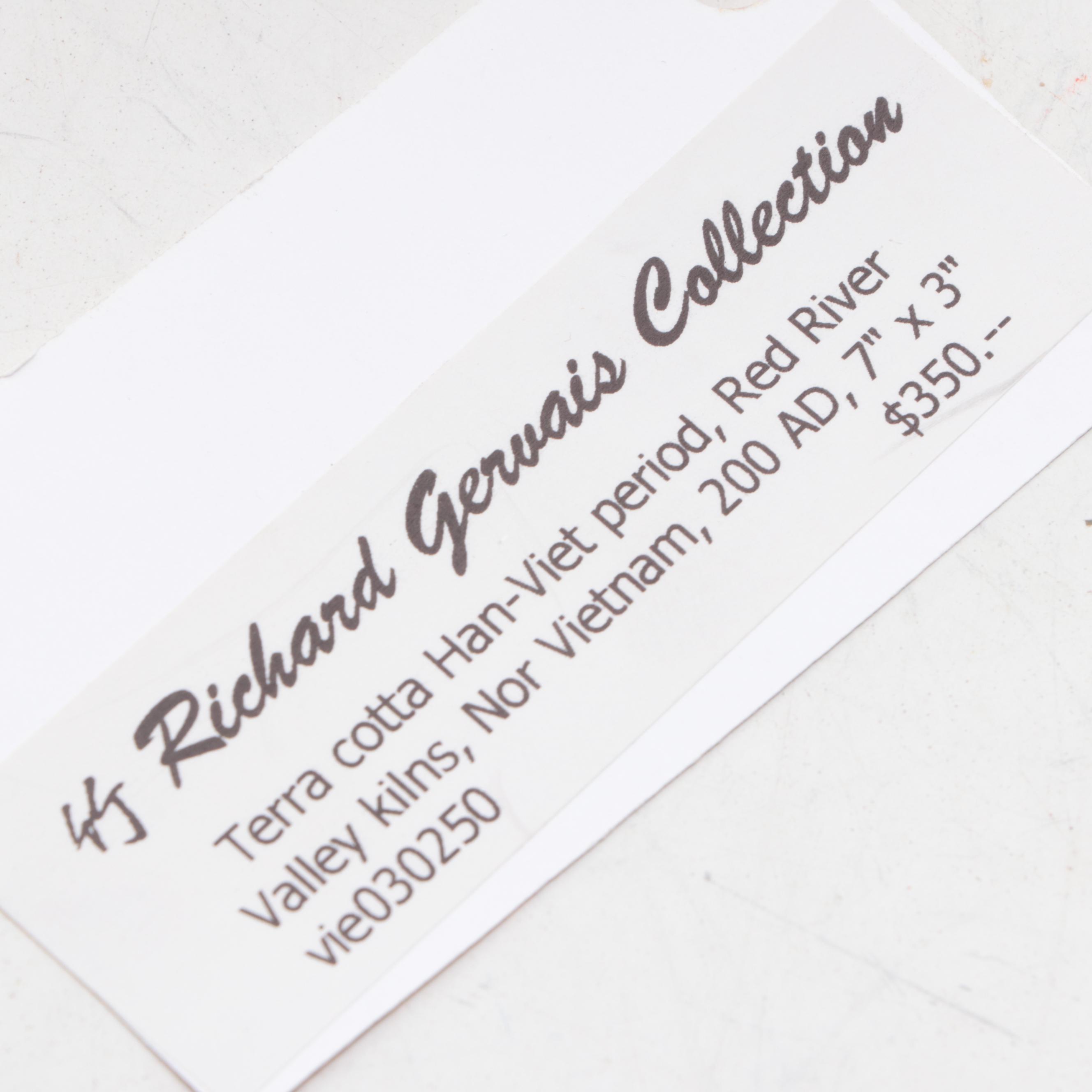 North Vietnamese Red River Valley Han-Viet Period Terracotta Handled Bowl