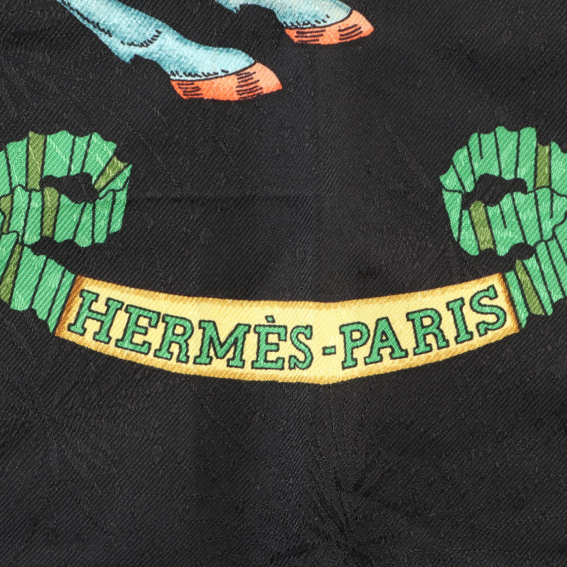 Hermès "Les Fêtes du Roi Soleil" Scarf 90 in Silk Jacquard