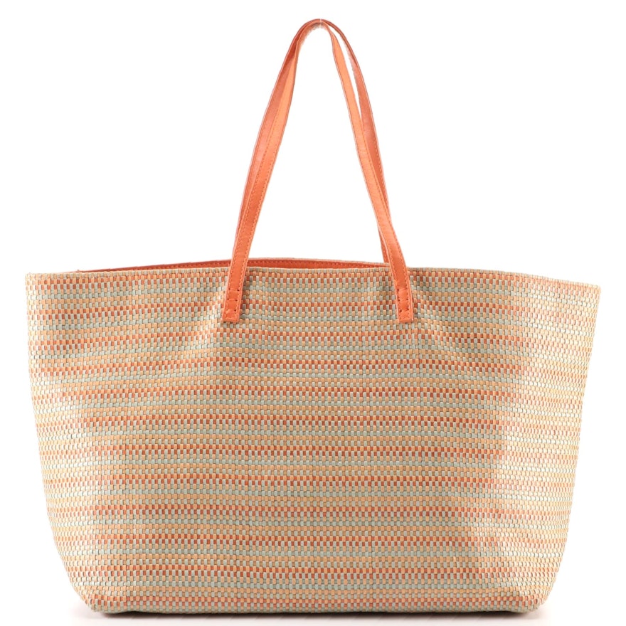 Fendi Woven Leather Tote Bag