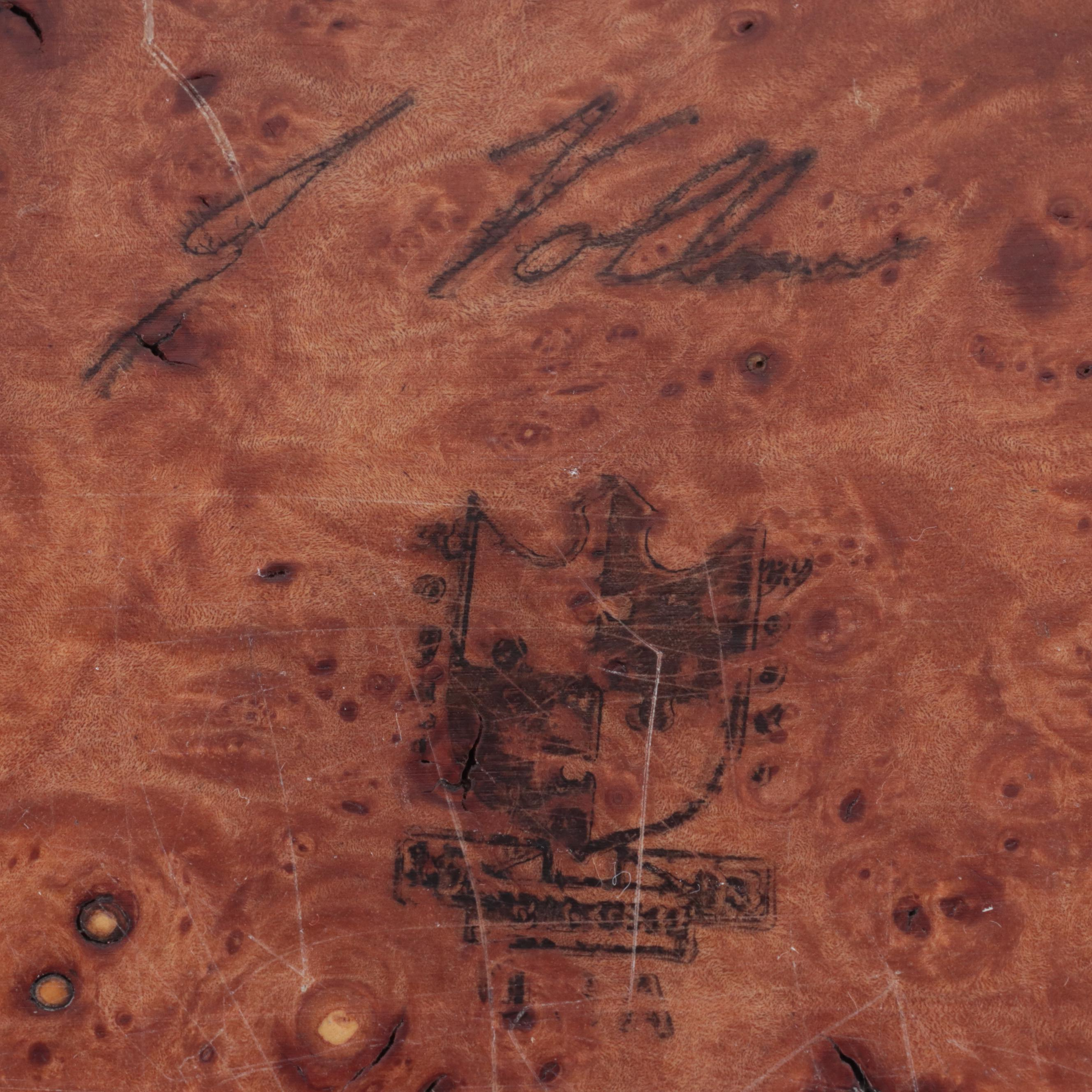 Jeff Vollmer Burl Wood "Puzzle" Jewelry Box with Other Lacquered Burl Wood Box