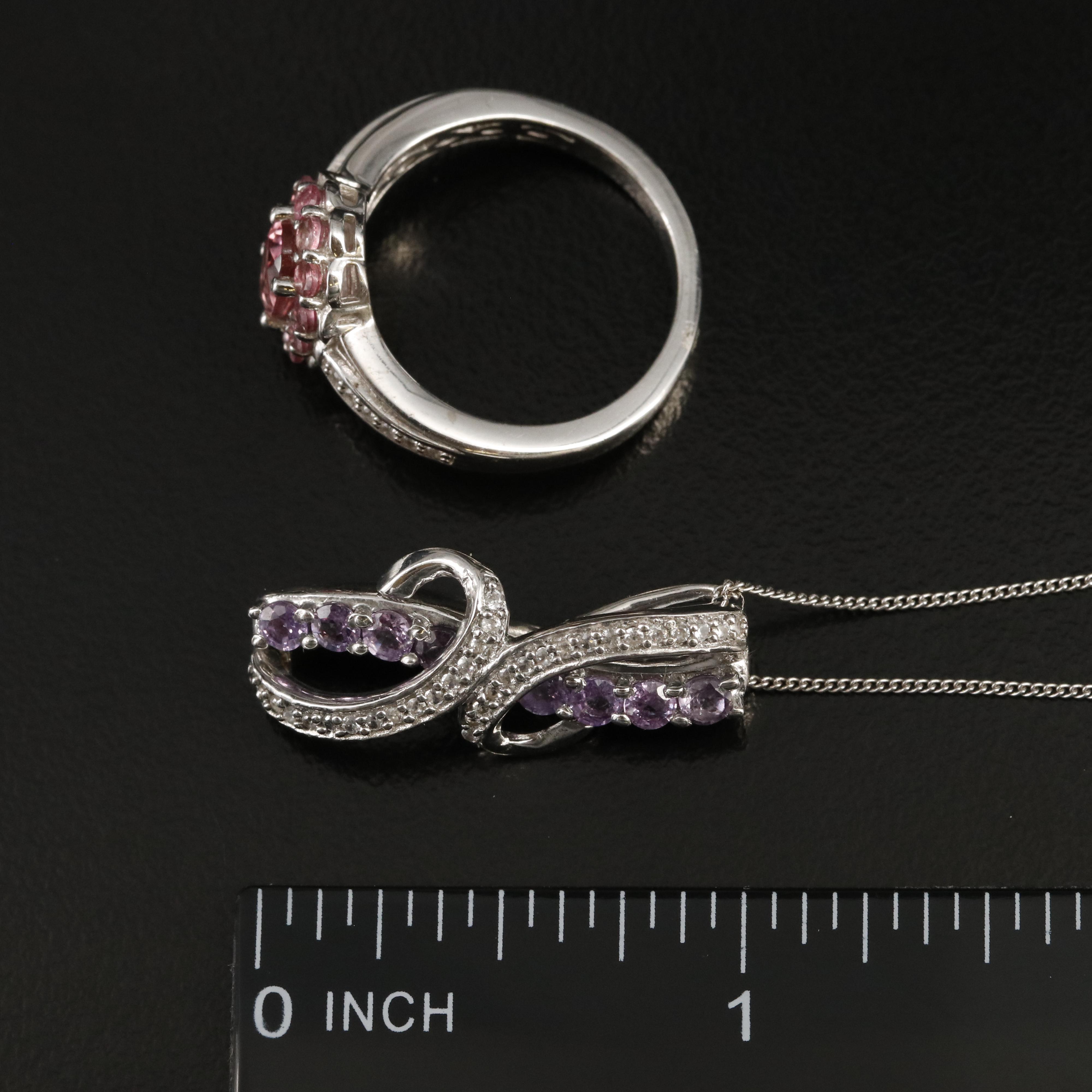 Sterling Jewelry Including Sapphire, Zircon and Tourmaline