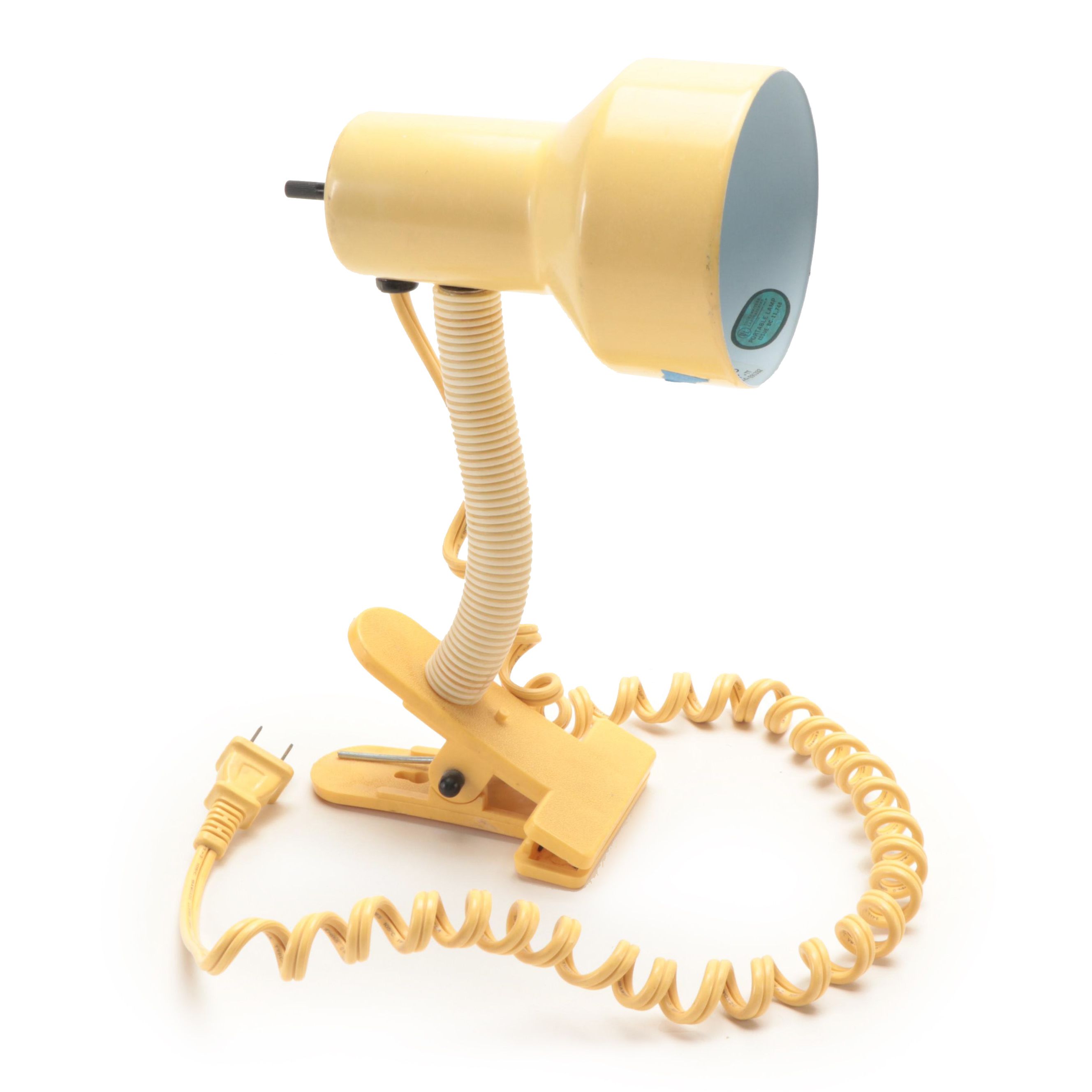 Yellow Adjustable Gooseneck Clip on Task Light