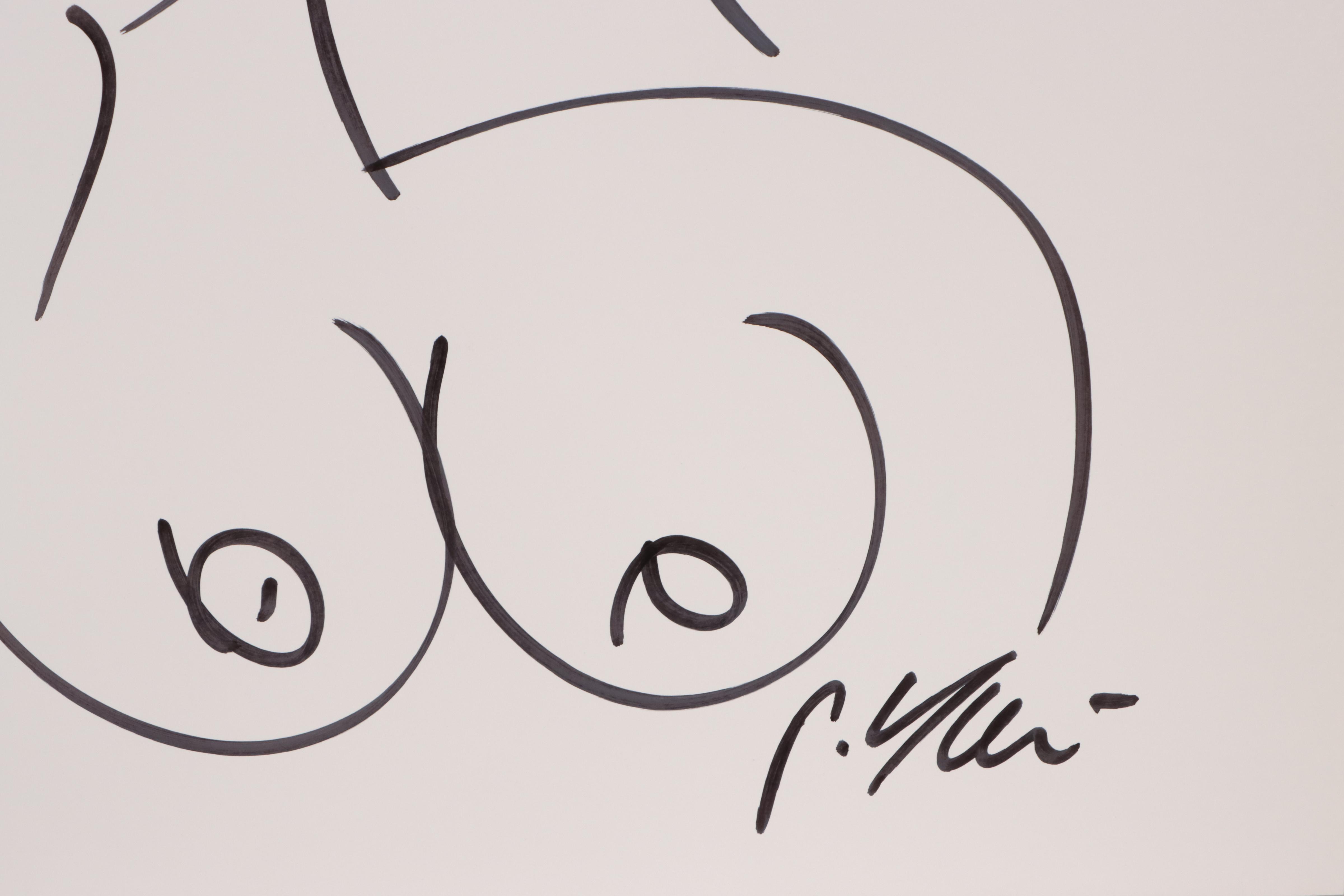 Peter Keil Abstract Ink Portrait Drawing