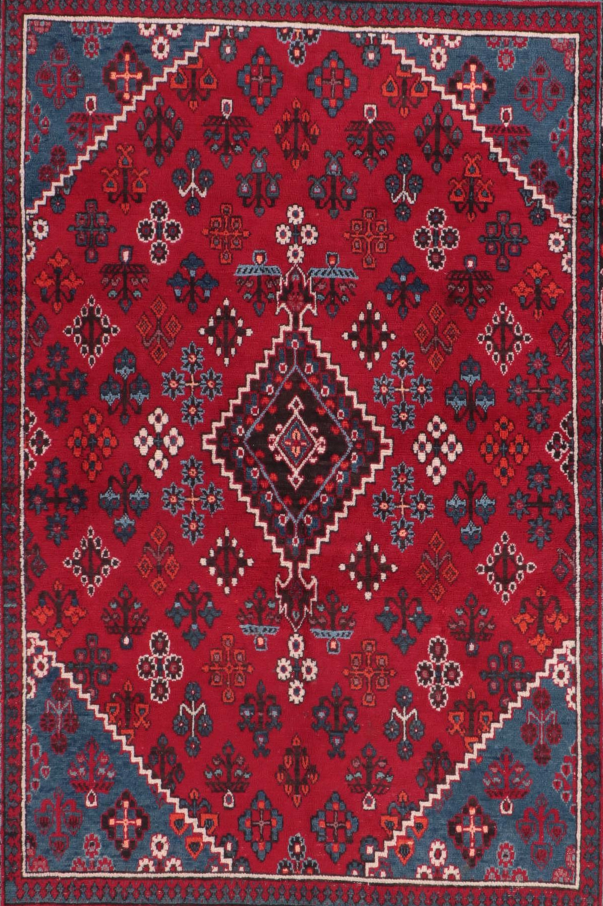 7'10 x 10'11 Hand-Knotted Persian Josheqan Area Rug