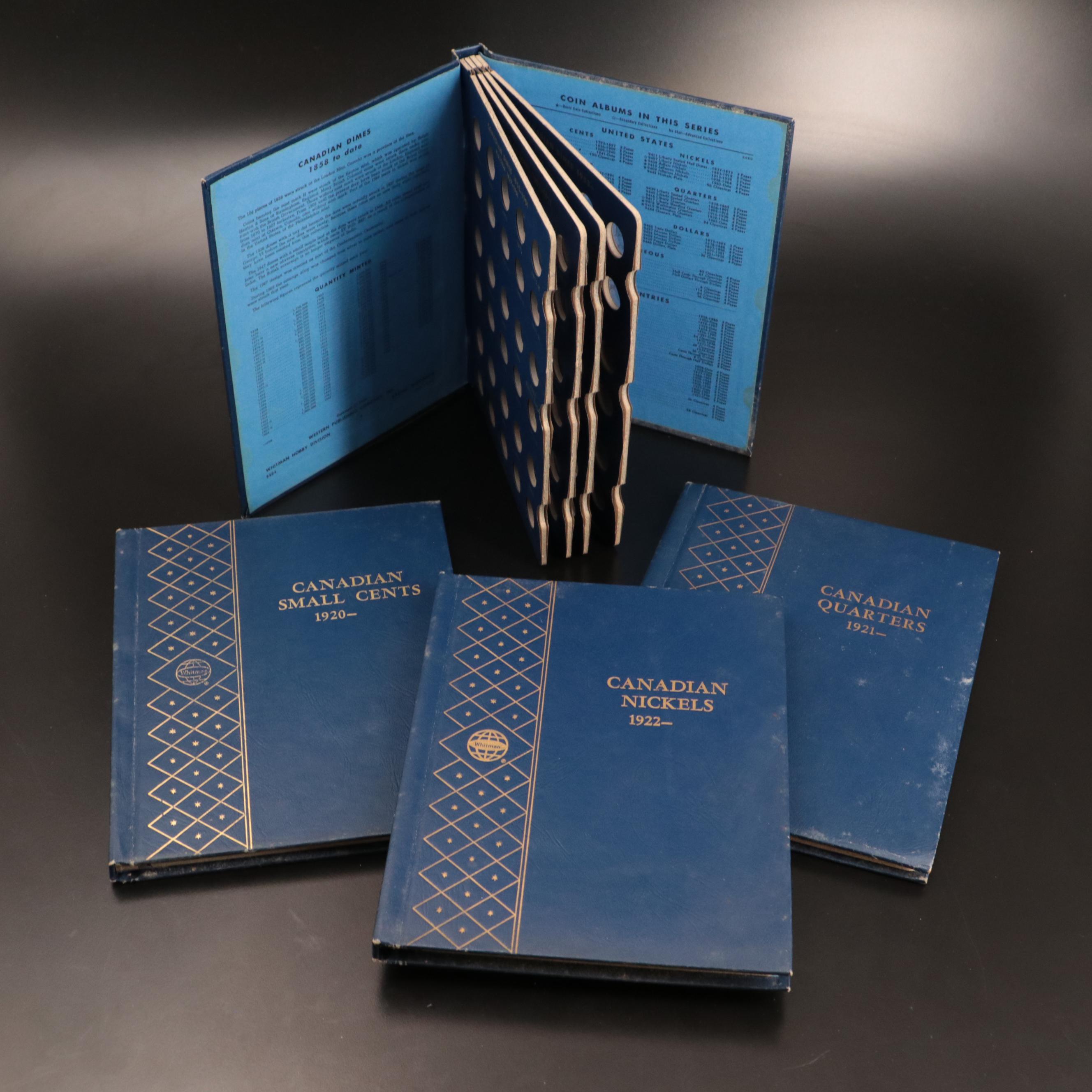 Four Partially-Filled Canadian Coin Albums