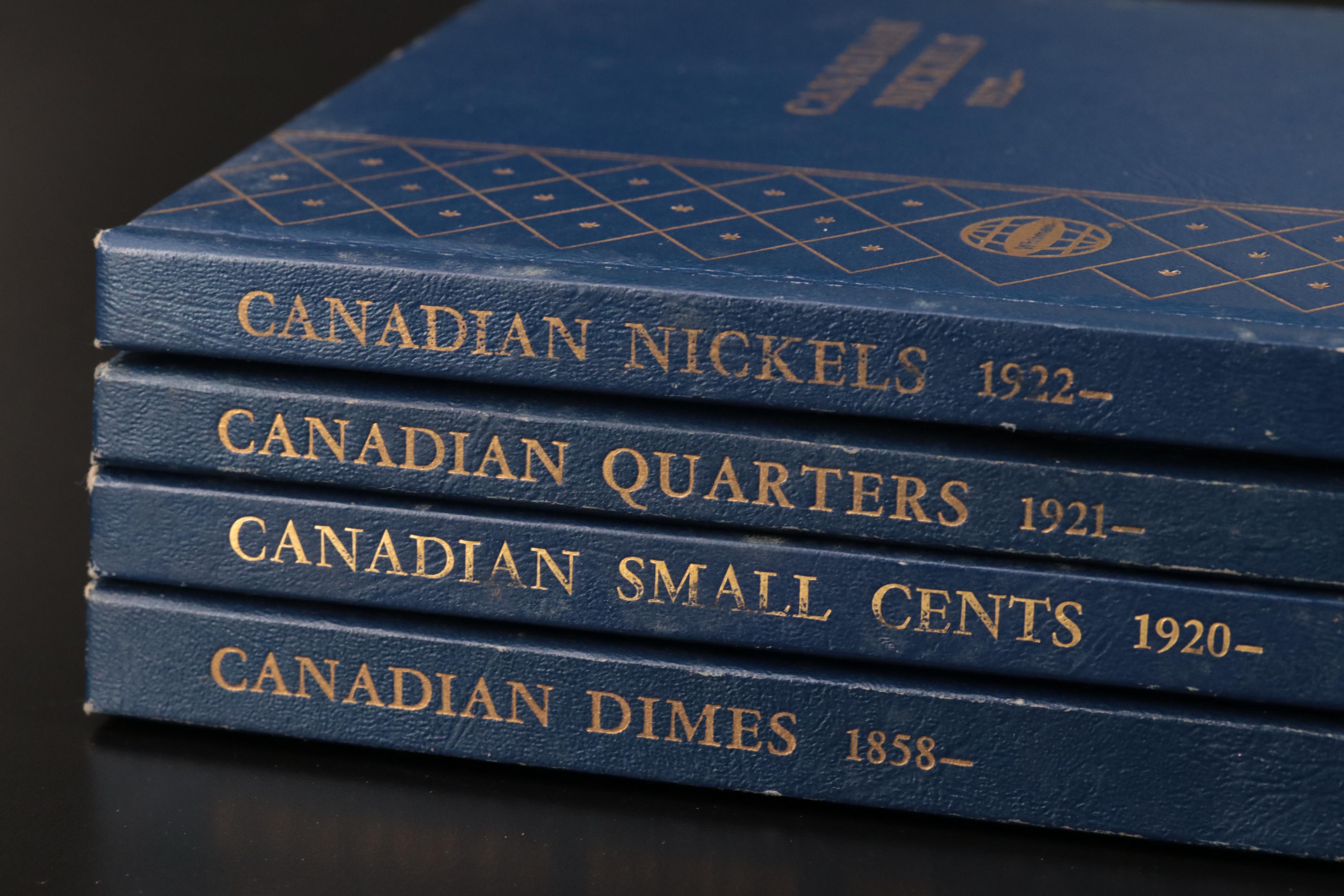 Four Partially-Filled Canadian Coin Albums