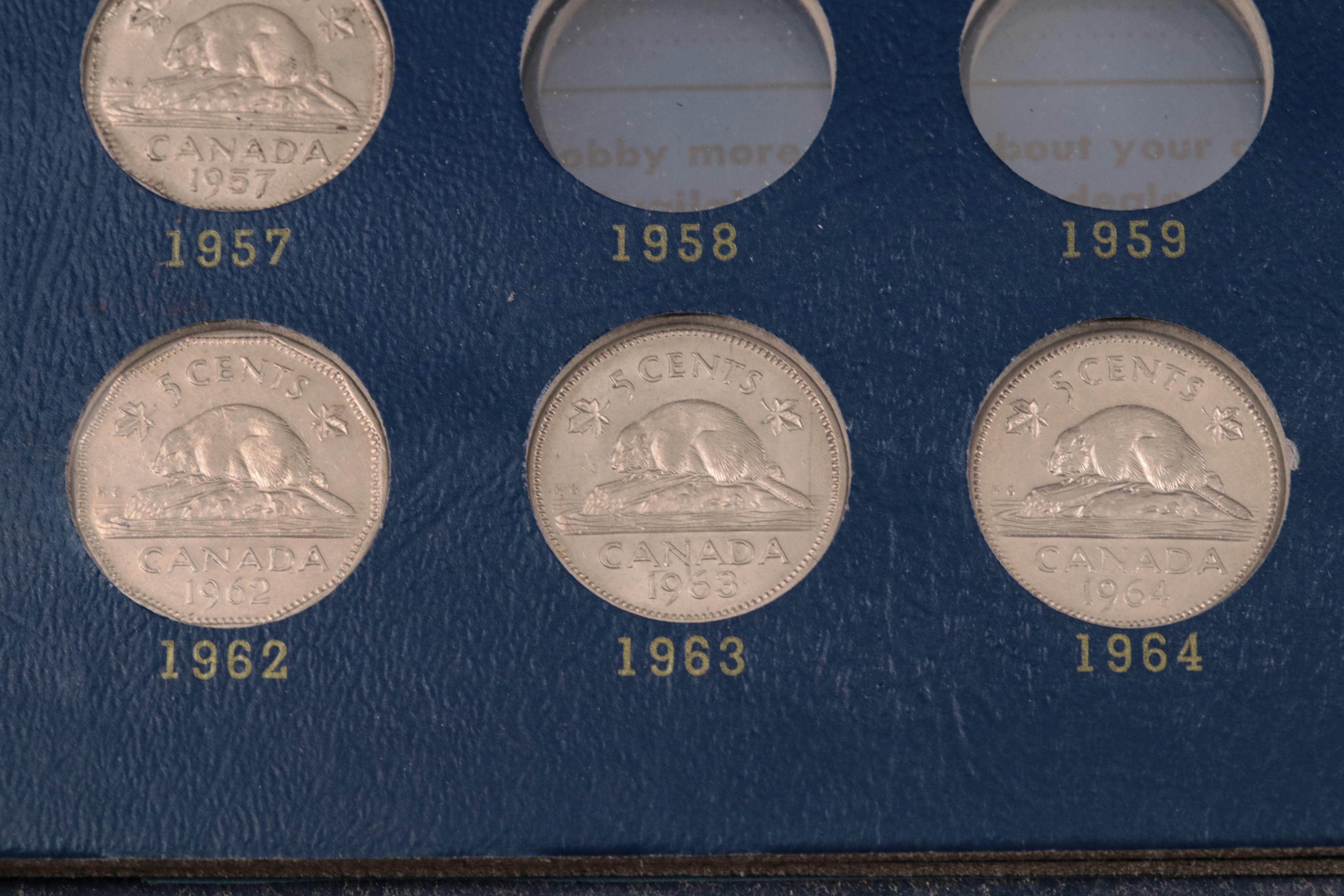 Four Partially-Filled Canadian Coin Albums