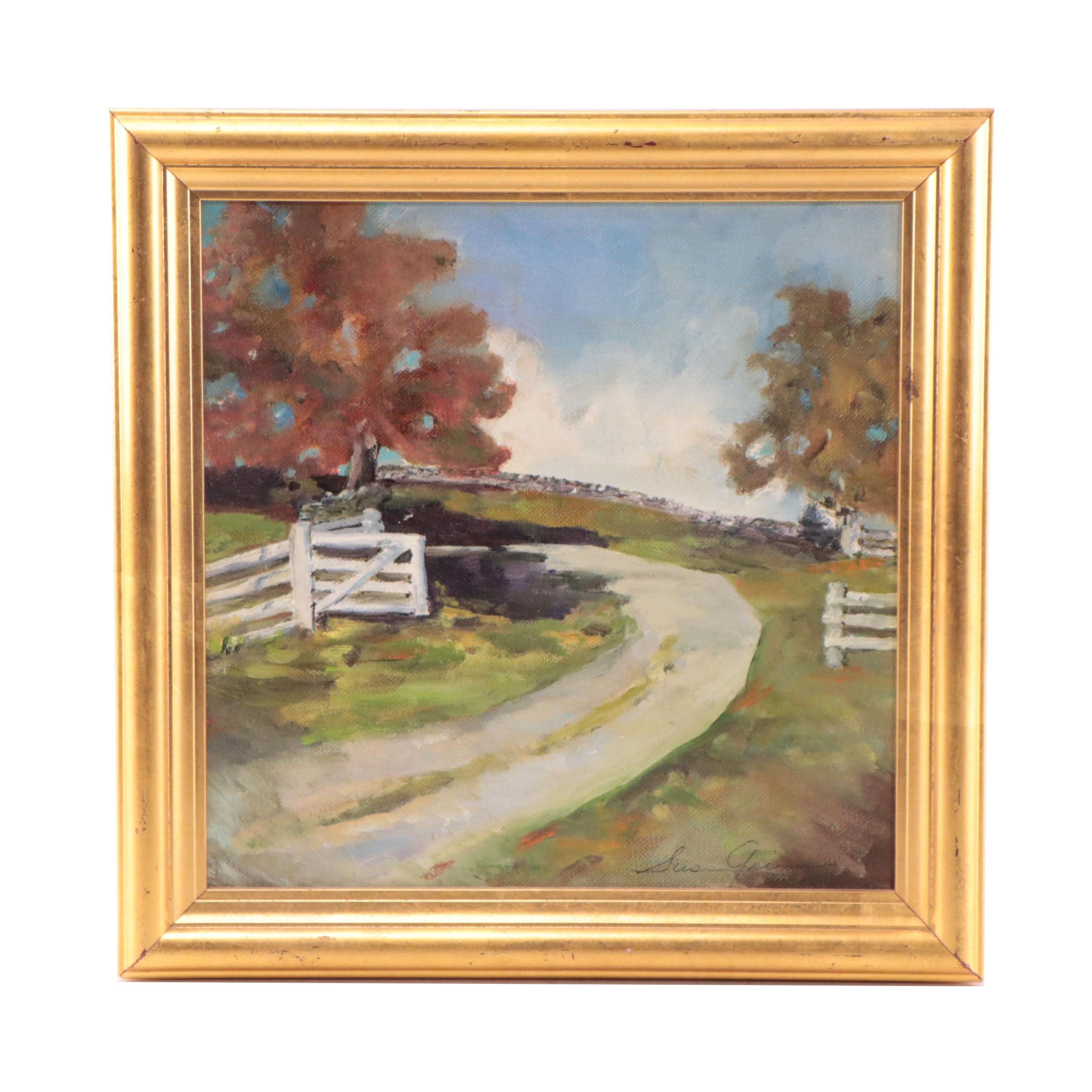 Susan Grier Oil Painting "Shaker Pathway," 21st Century