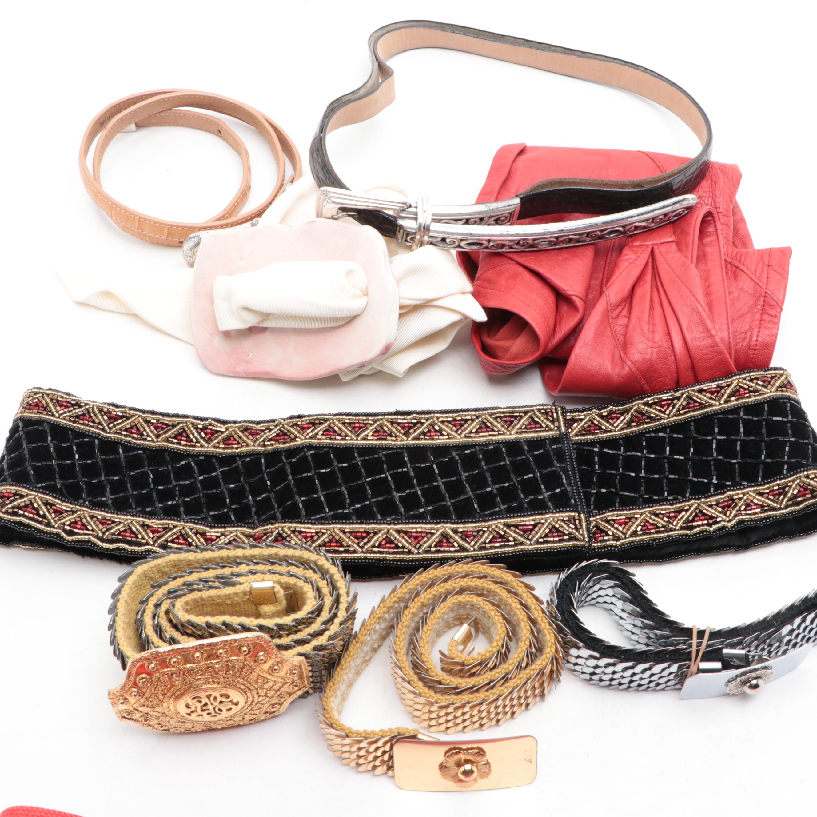 Christian Dior Belt, Saks Fifth Avenue Snakeskin Belt, Brighton, and More Belts
