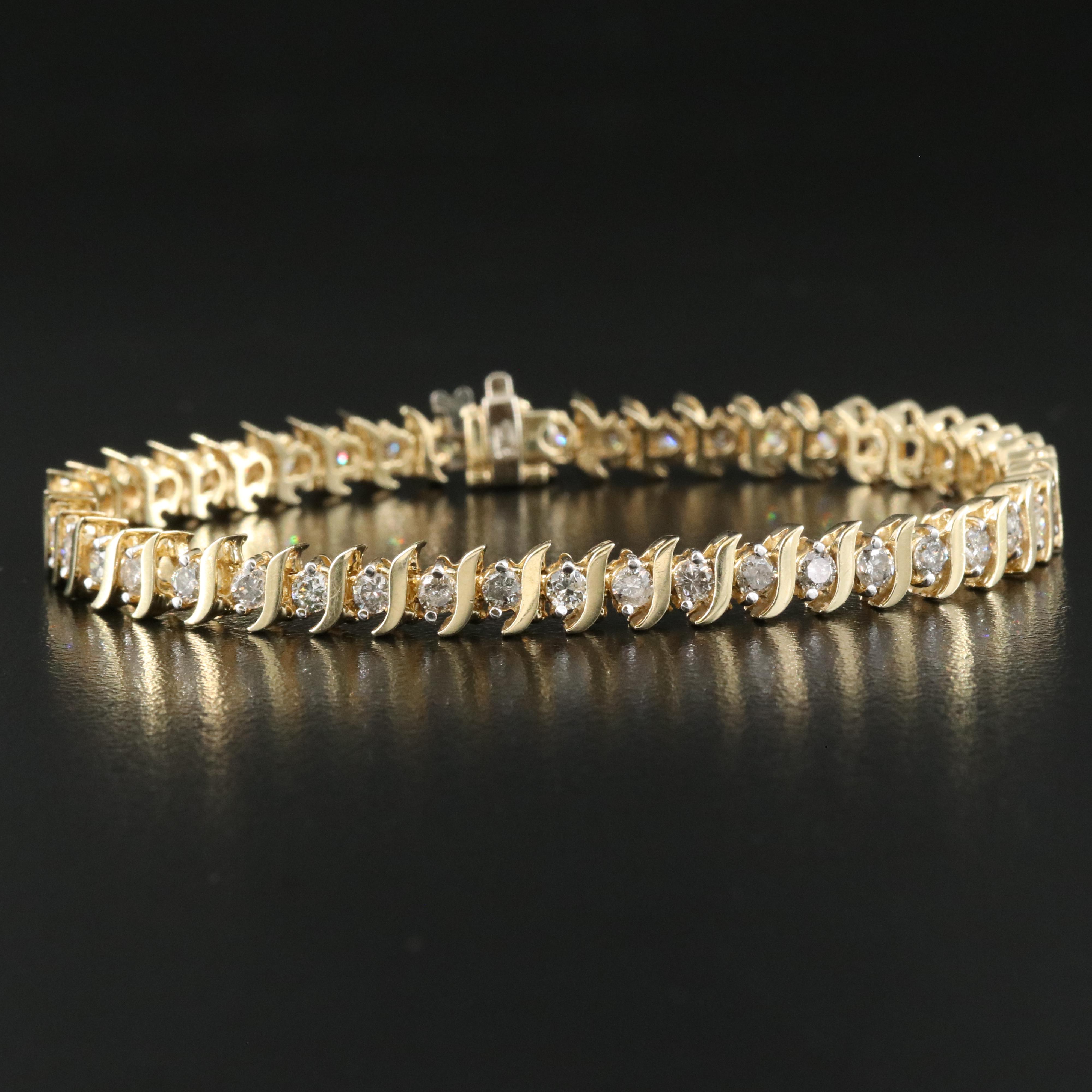 14K 3.26 CTW Diamond S Link Bracelet