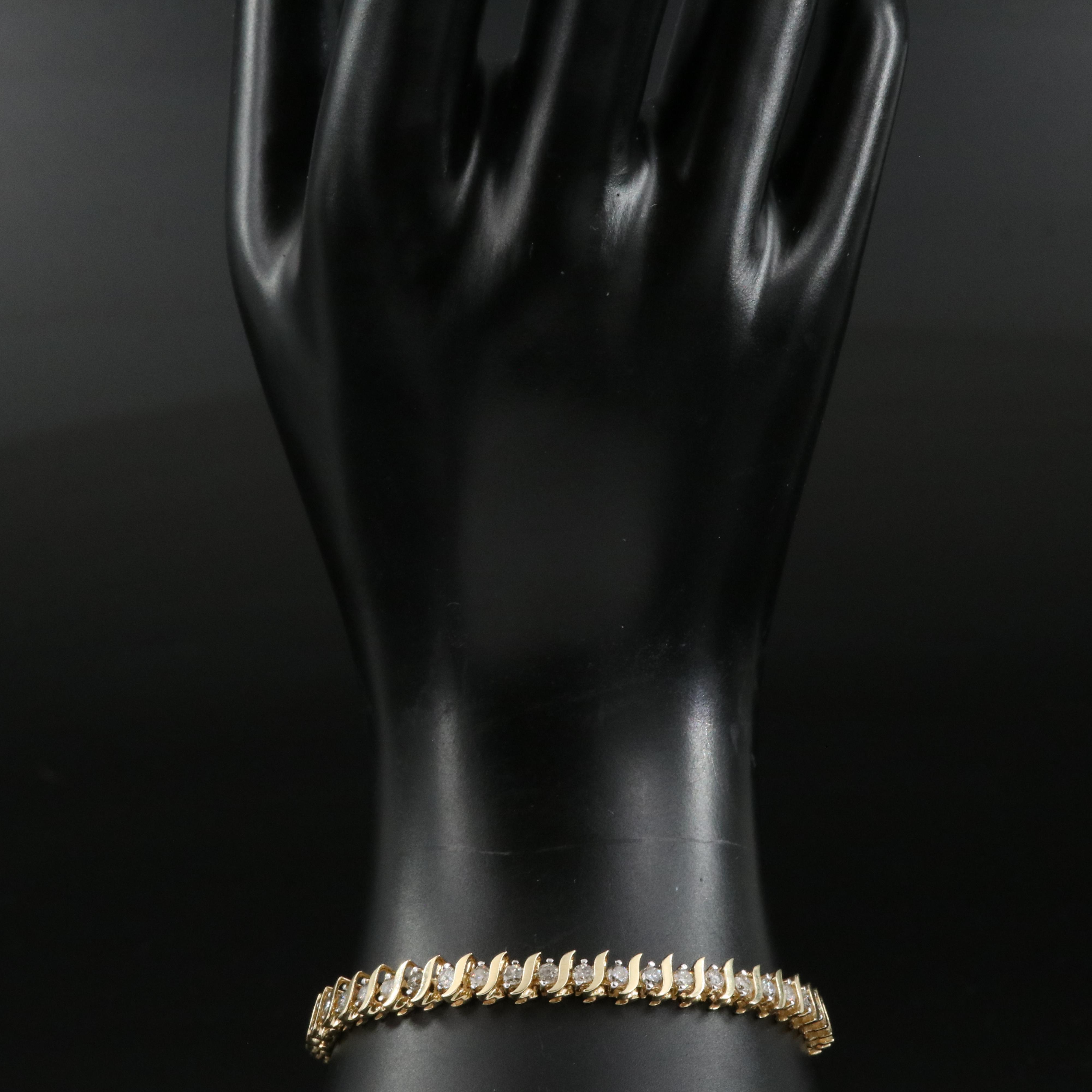 14K 3.26 CTW Diamond S Link Bracelet