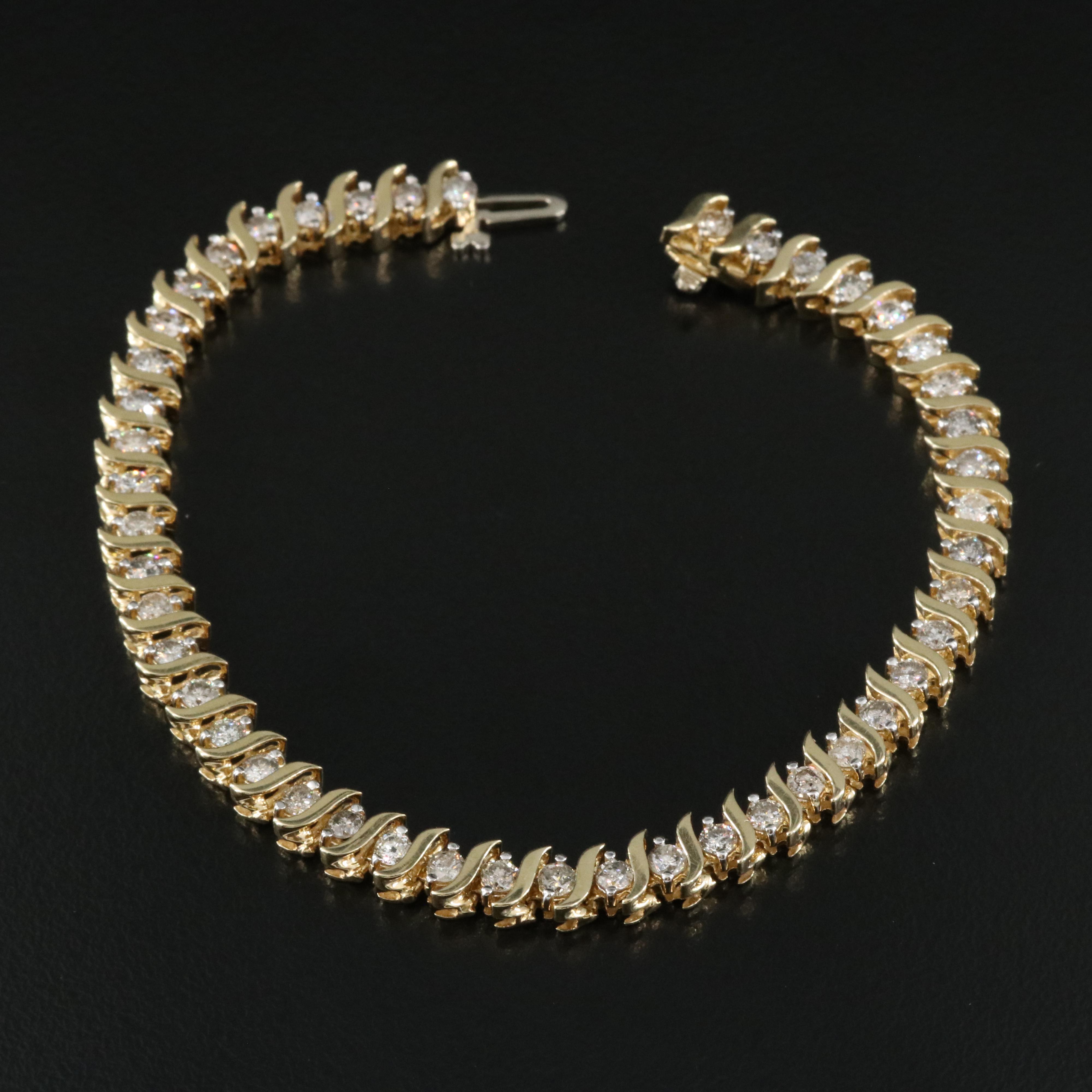 14K 3.26 CTW Diamond S Link Bracelet
