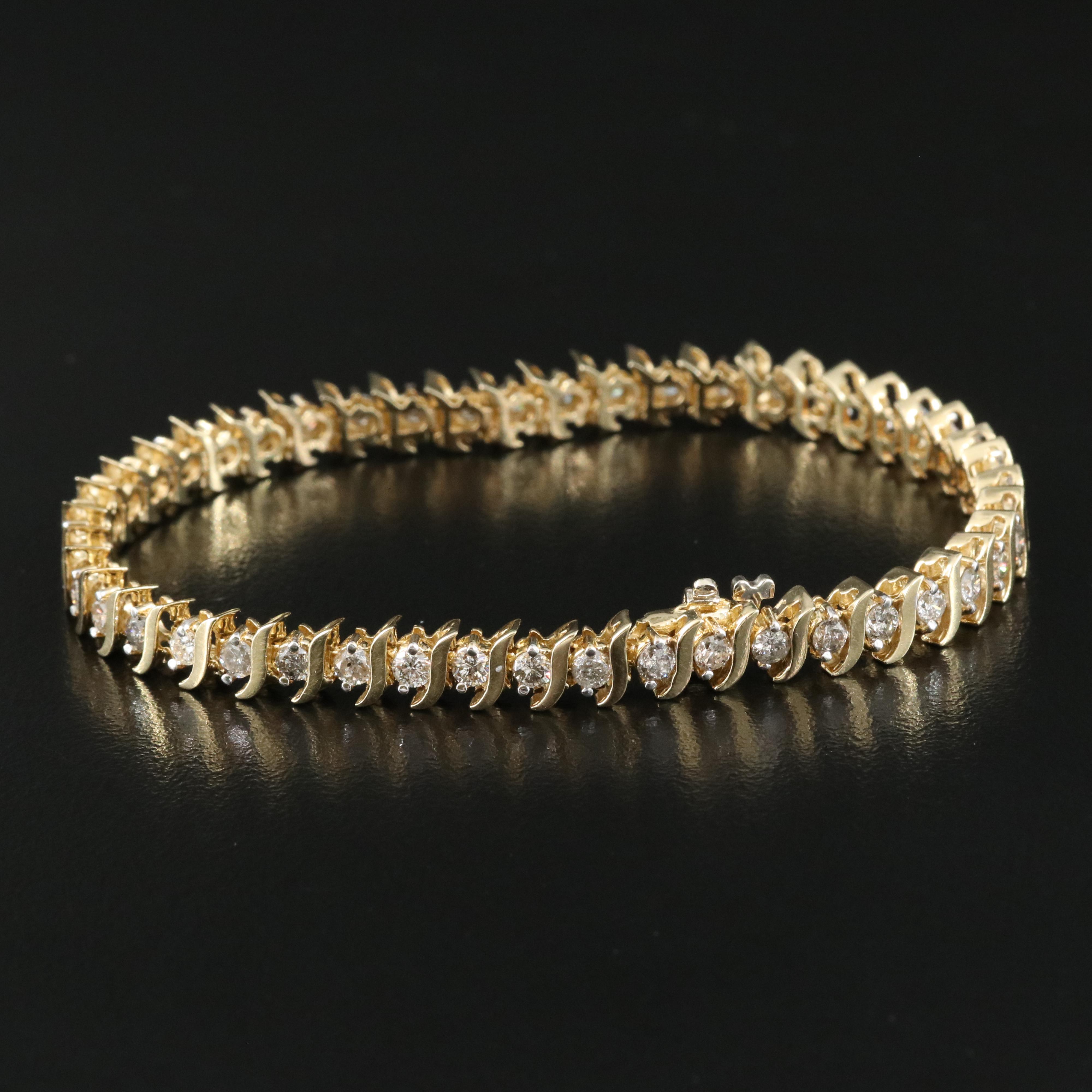 14K 3.26 CTW Diamond S Link Bracelet