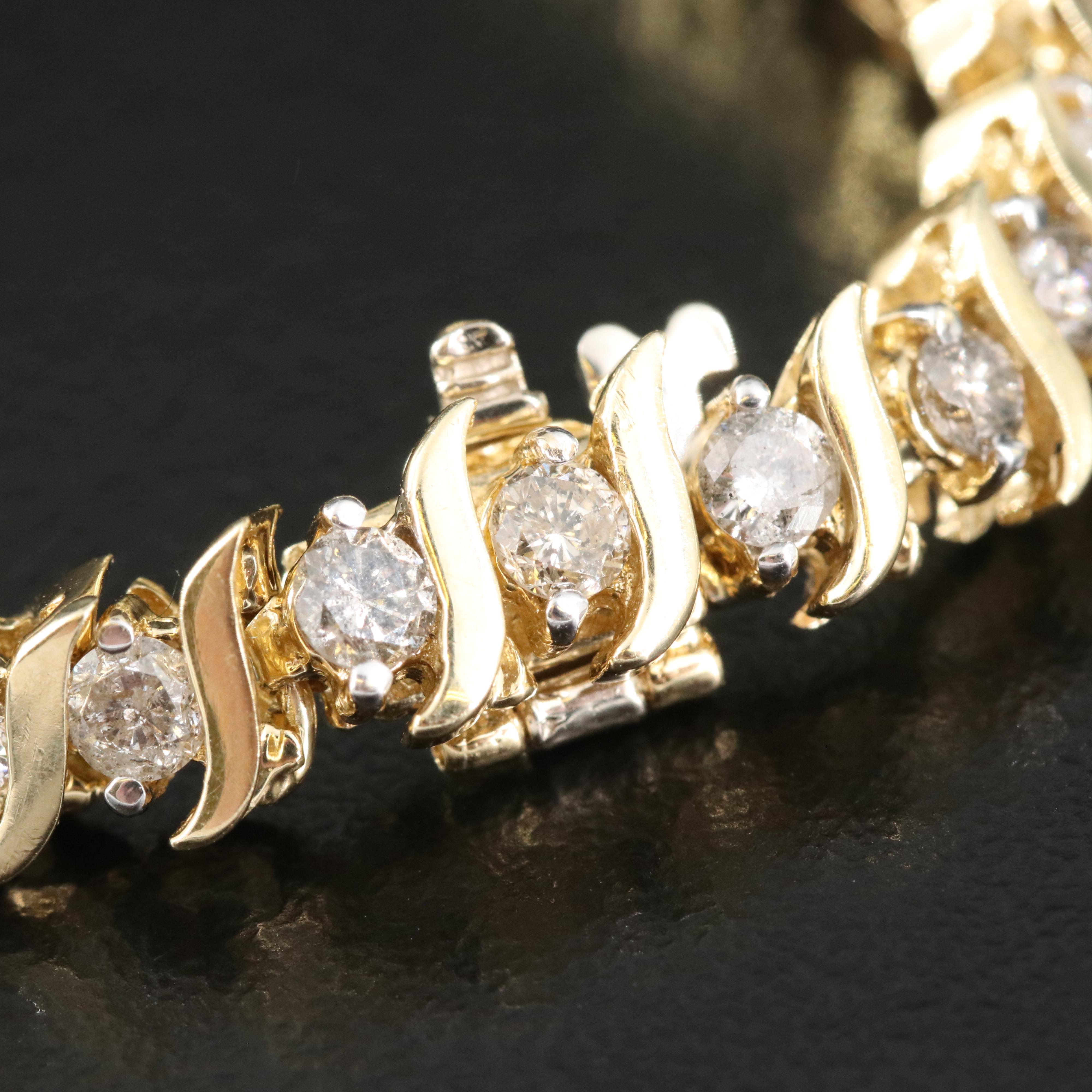 14K 3.26 CTW Diamond S Link Bracelet
