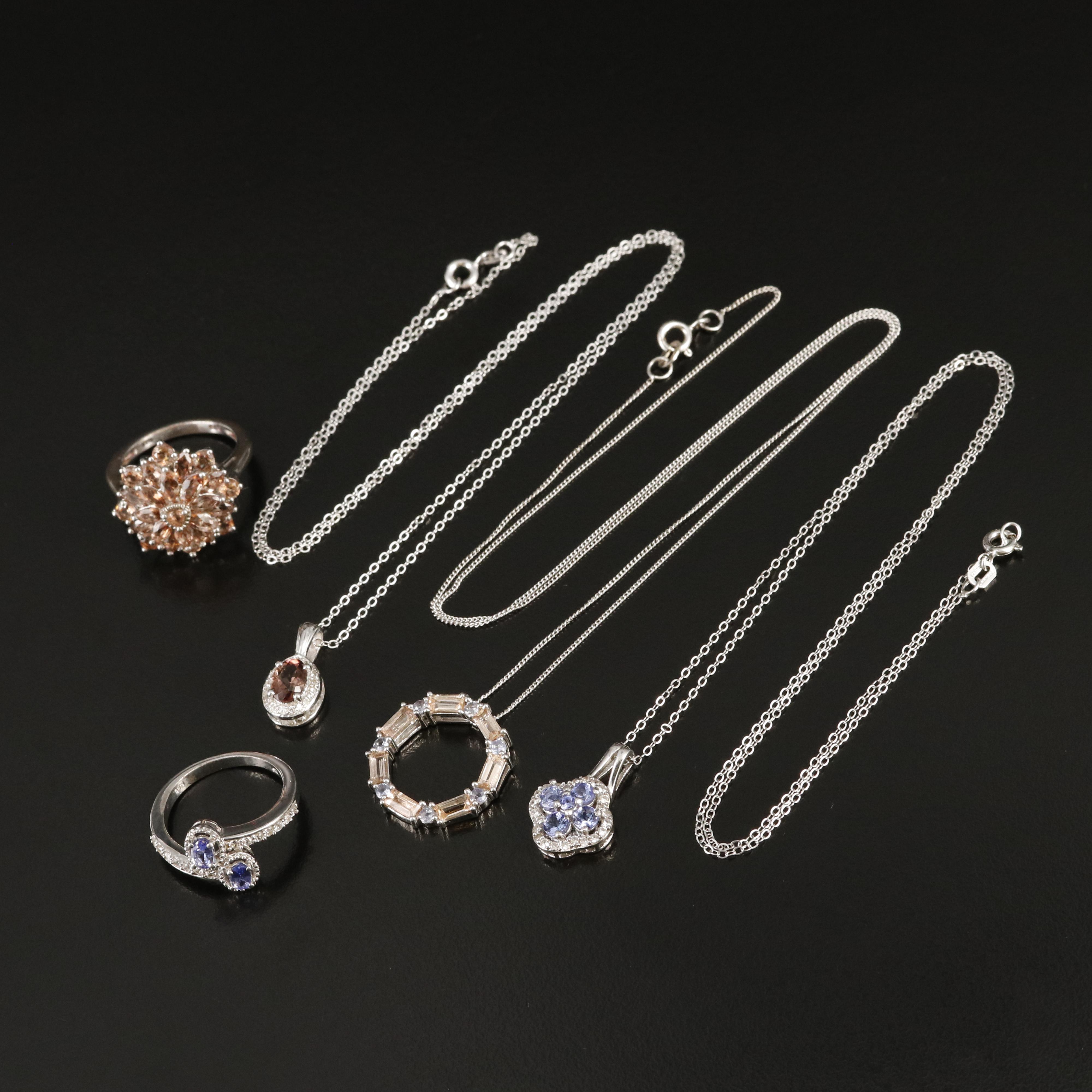 Sterling Jewelry Including Tanzanite, Zircon and Andalusite