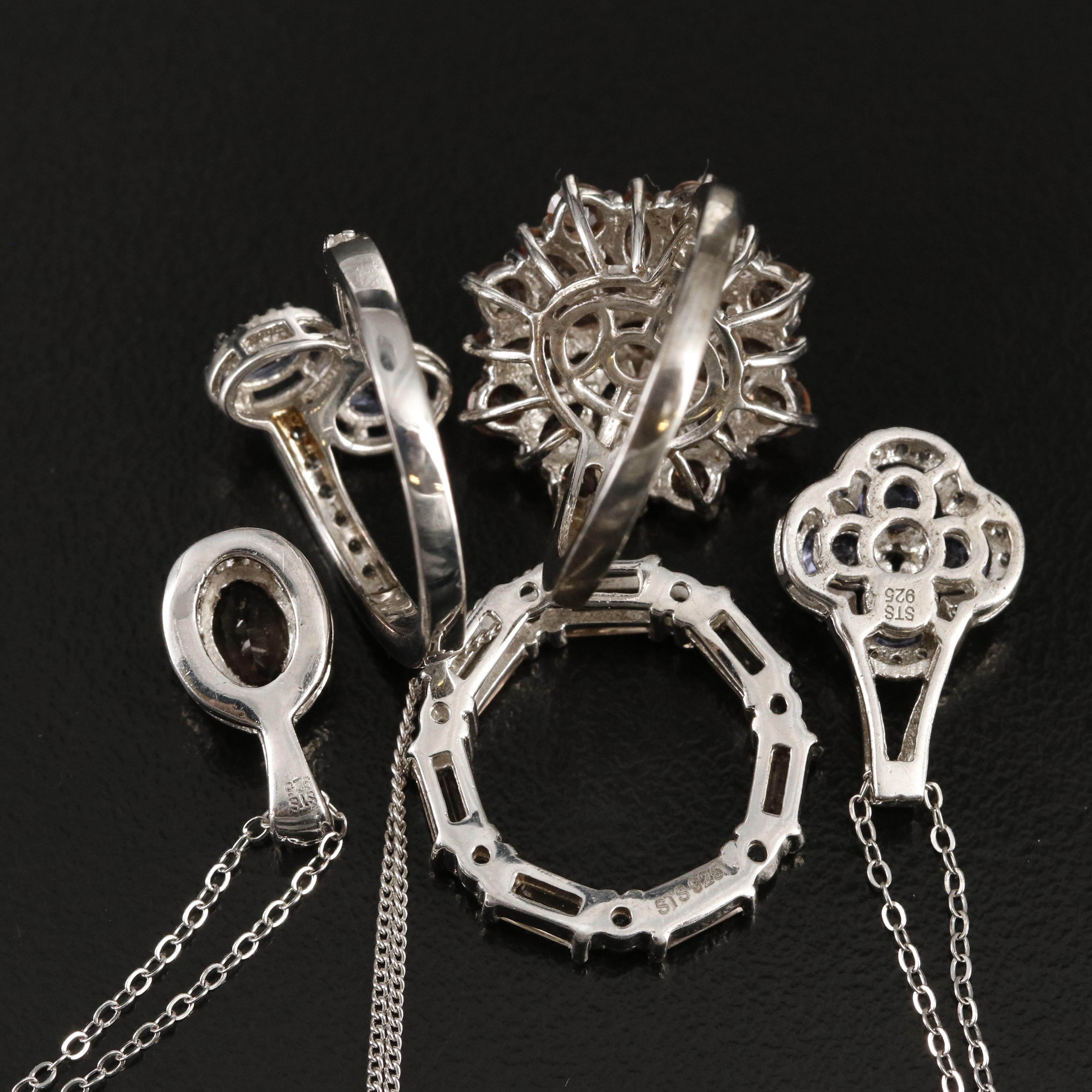 Sterling Jewelry Including Tanzanite, Zircon and Andalusite