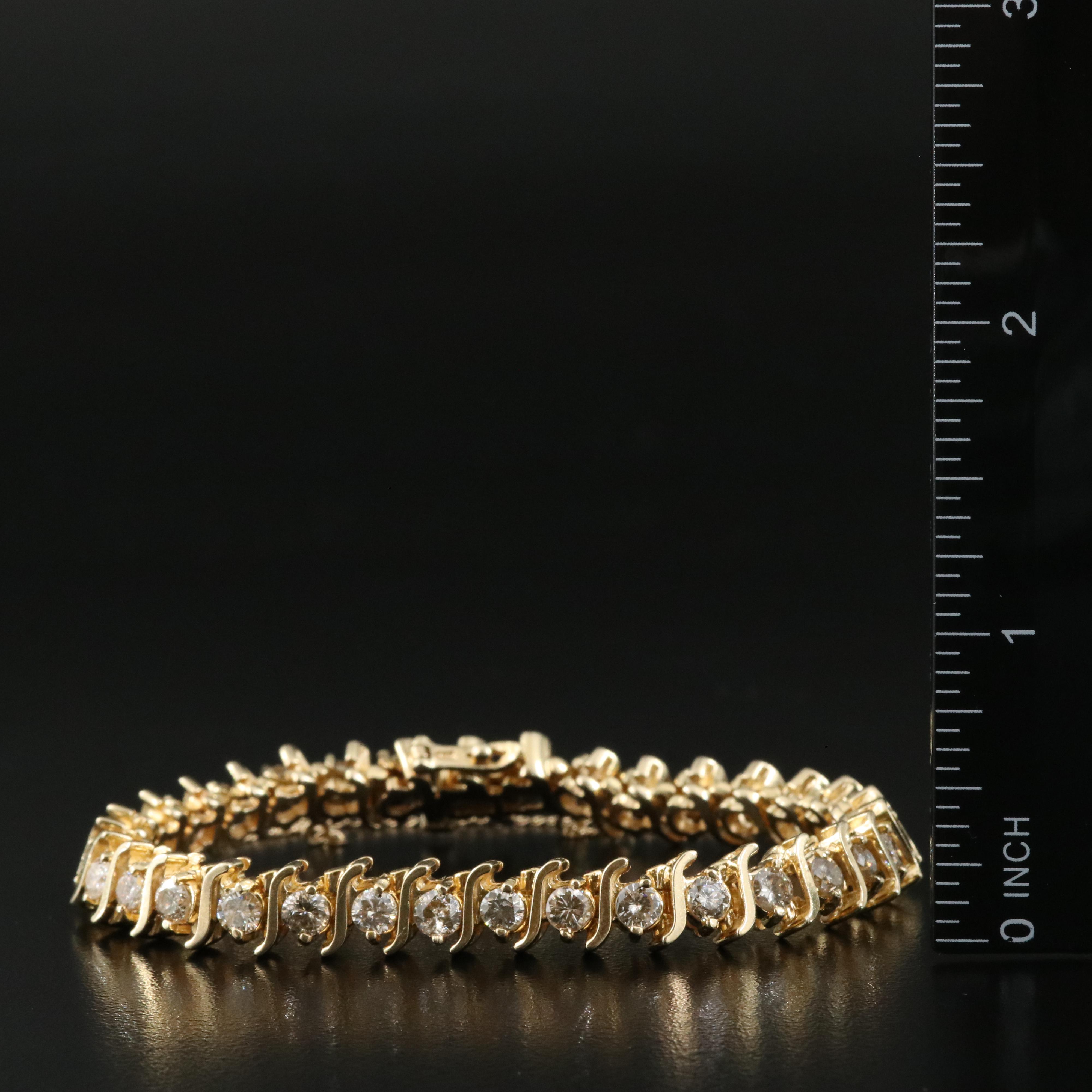 14K 6.95 CTW Diamond S Link Bracelet