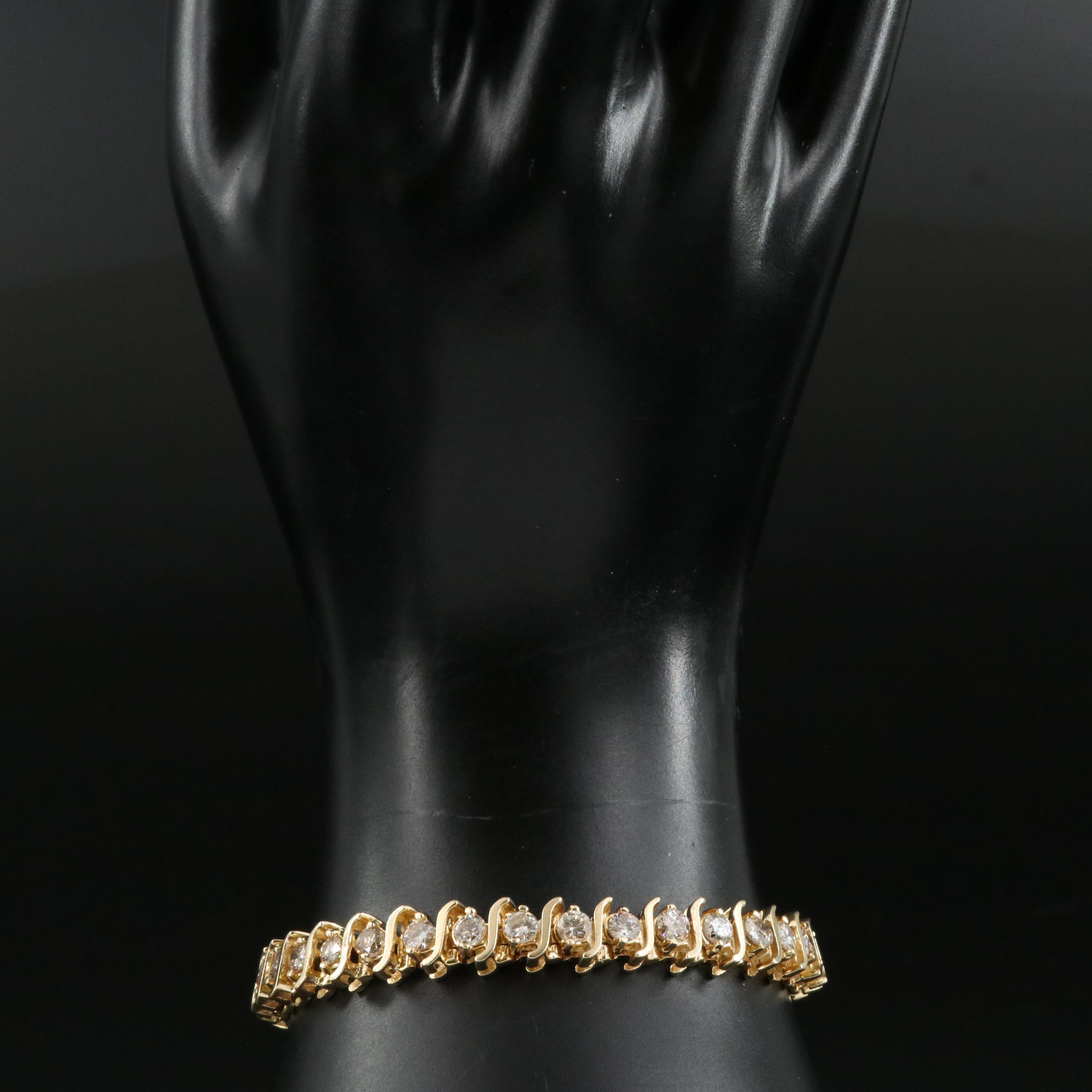 14K 6.95 CTW Diamond S Link Bracelet