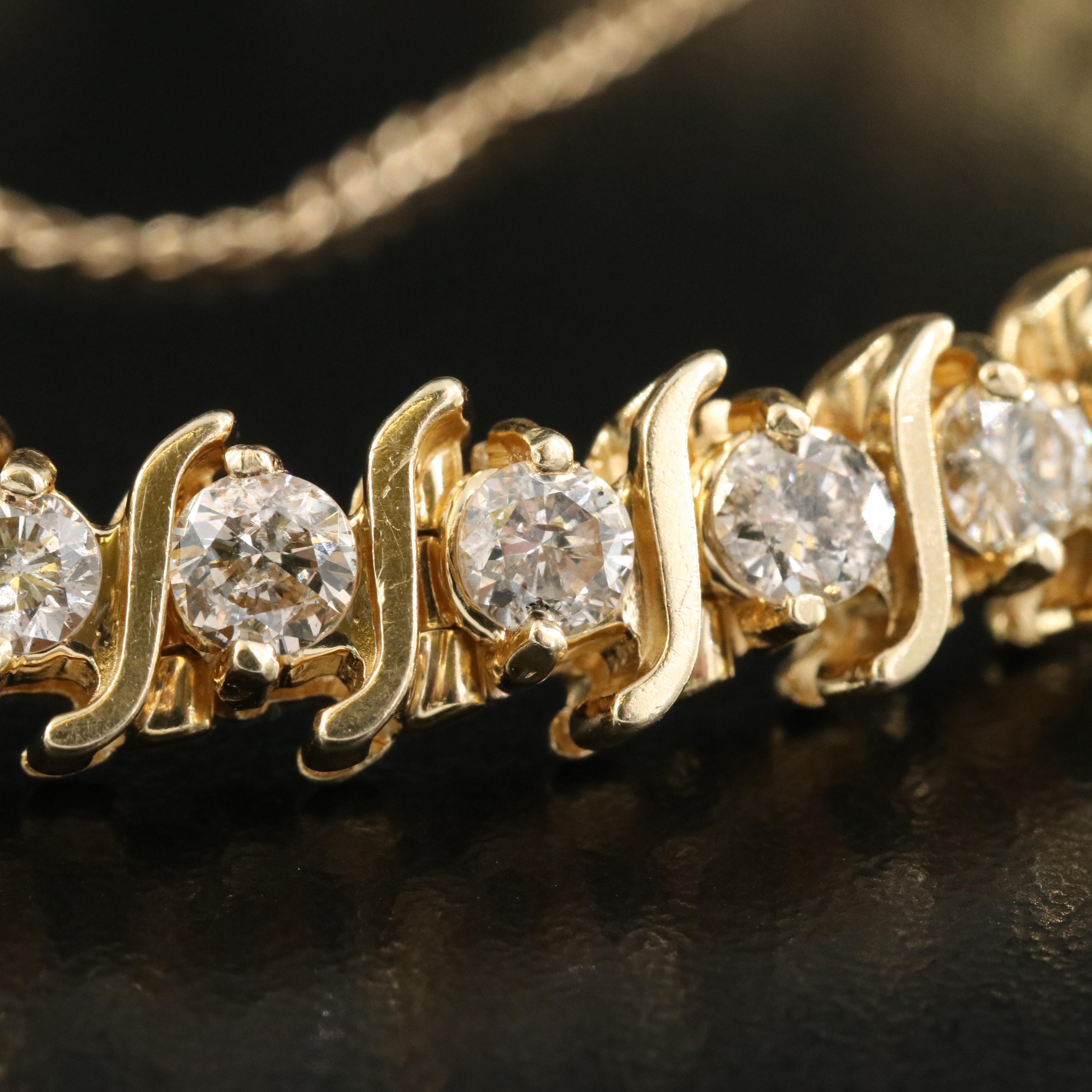 14K 6.95 CTW Diamond S Link Bracelet