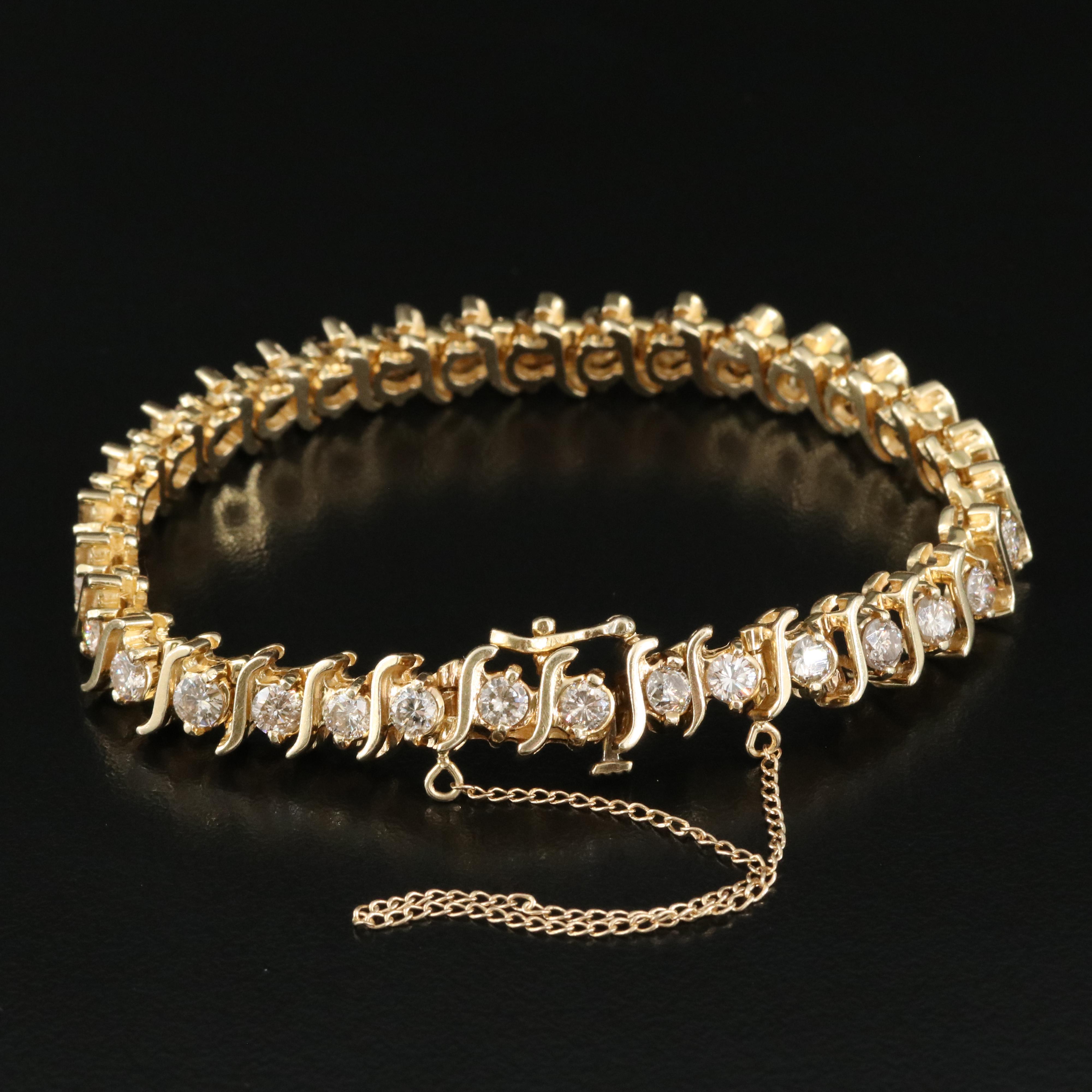 14K 6.95 CTW Diamond S Link Bracelet