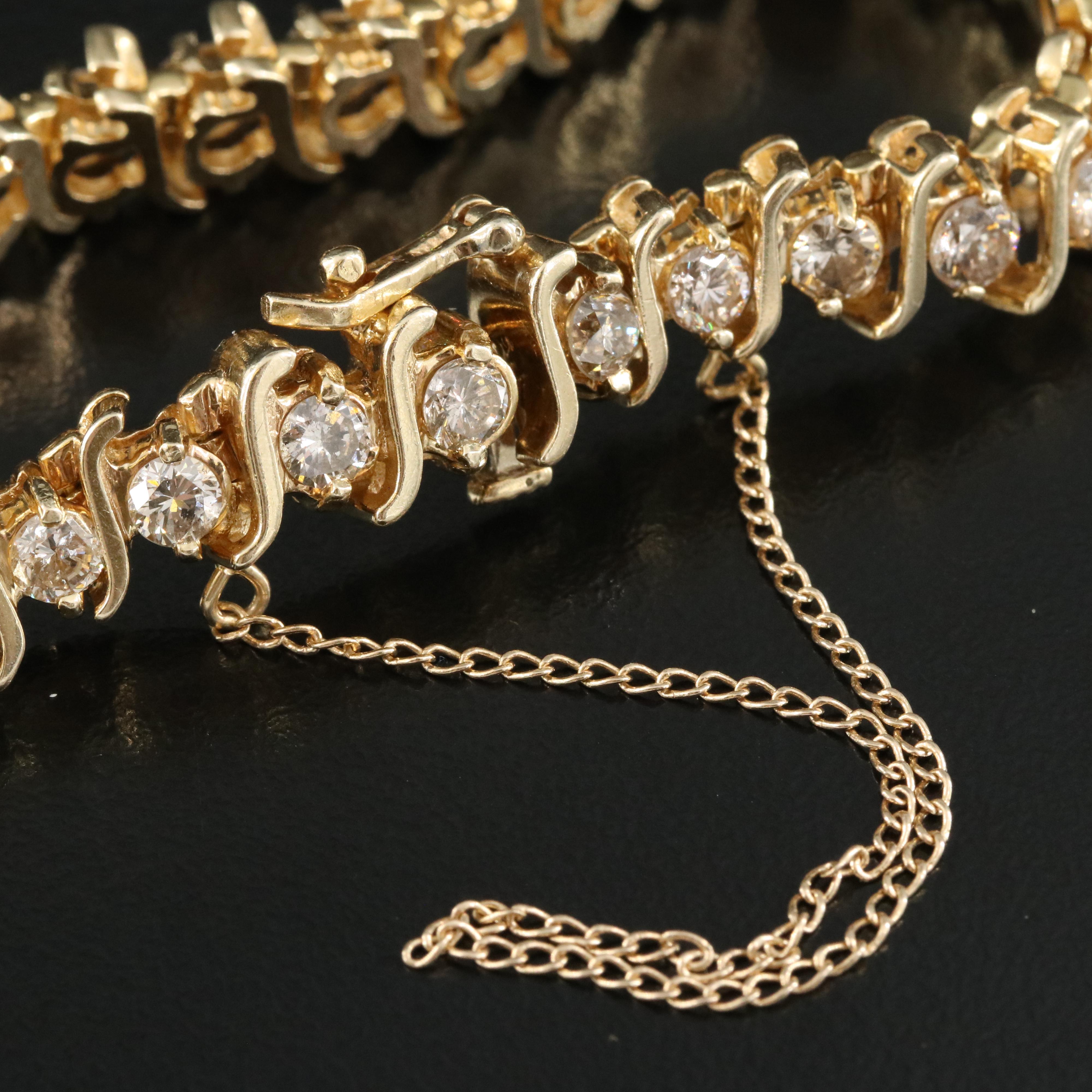 14K 6.95 CTW Diamond S Link Bracelet