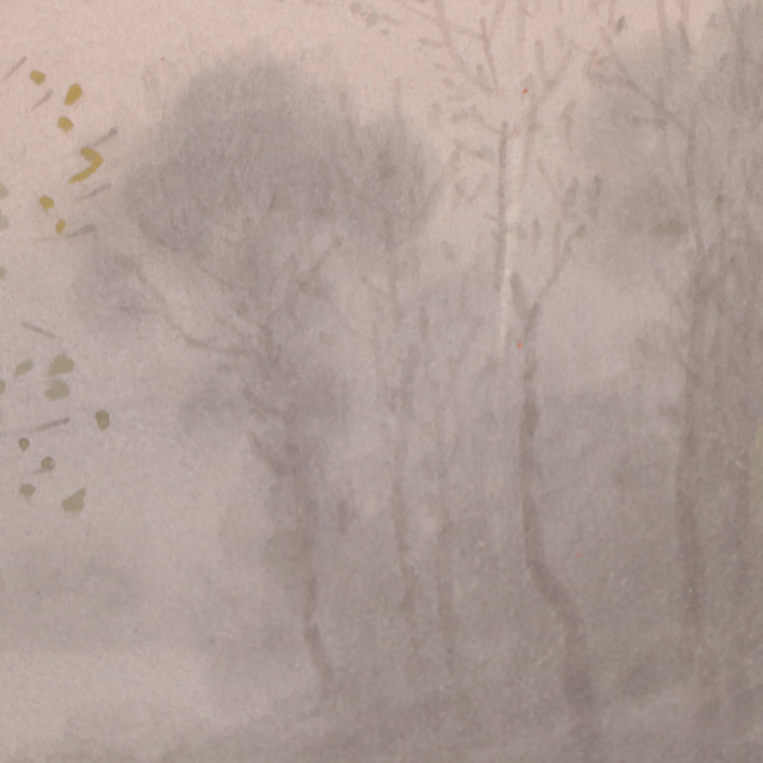 S. Tosuke Watercolor Painting of Figures Walking By River, Early 20th Century