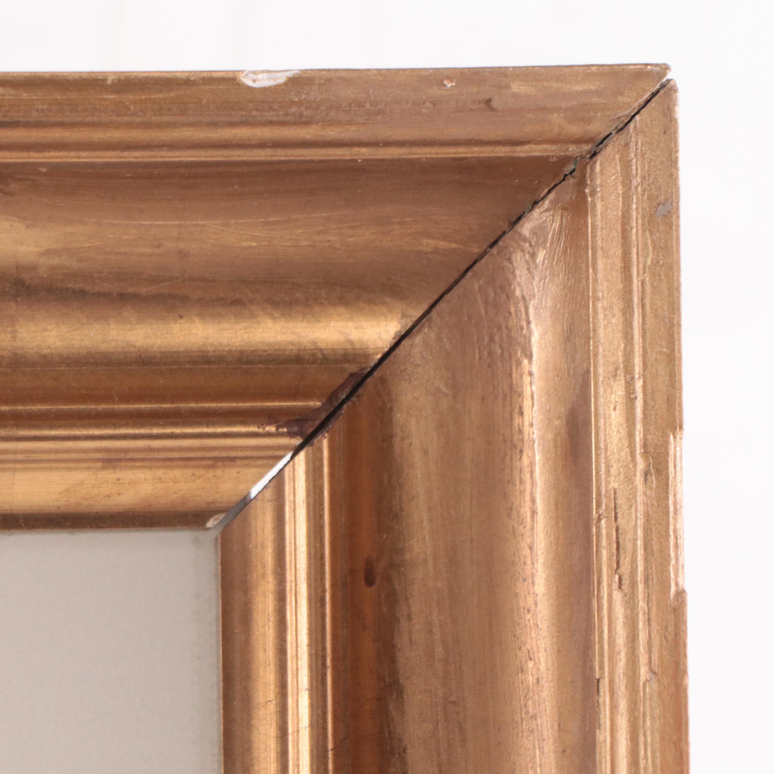 S. Tosuke Watercolor Painting of Figures Walking By River, Early 20th Century