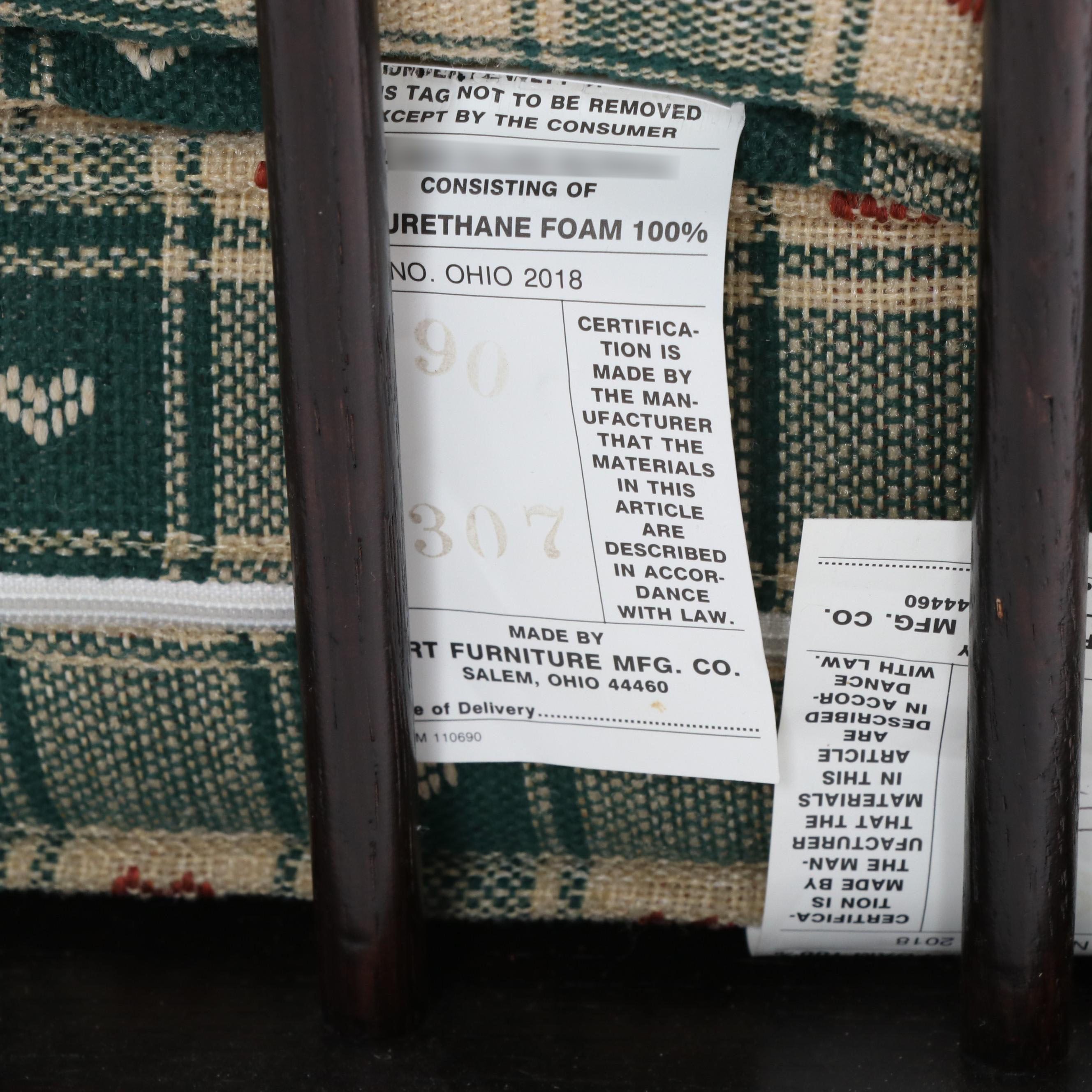 Ort Furniture Mfg. Co. Oak Glider-Rocker and Footstool