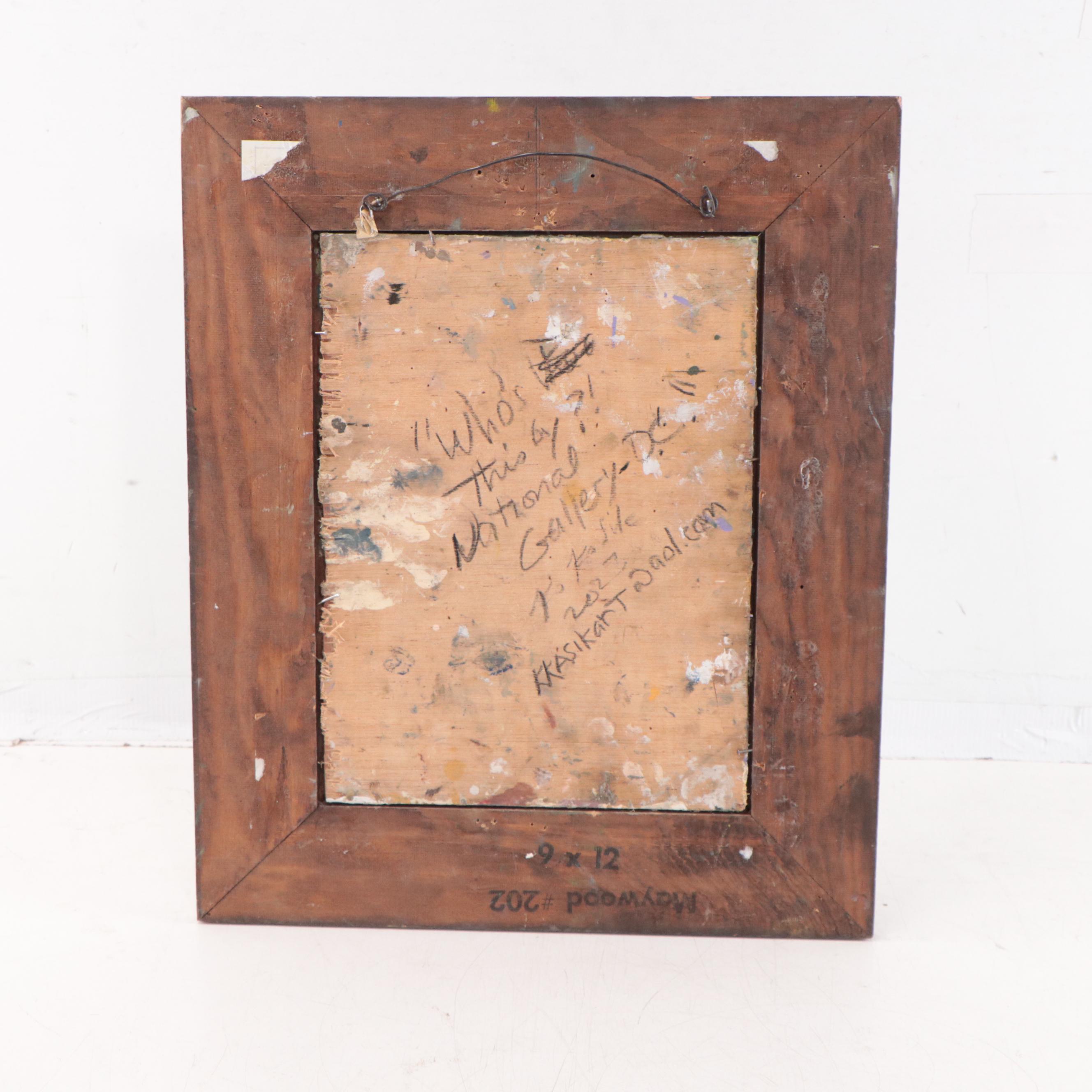 Kevin Kasik Oil Painting "Whose This By?! - National Gallery, D.C.," 2023