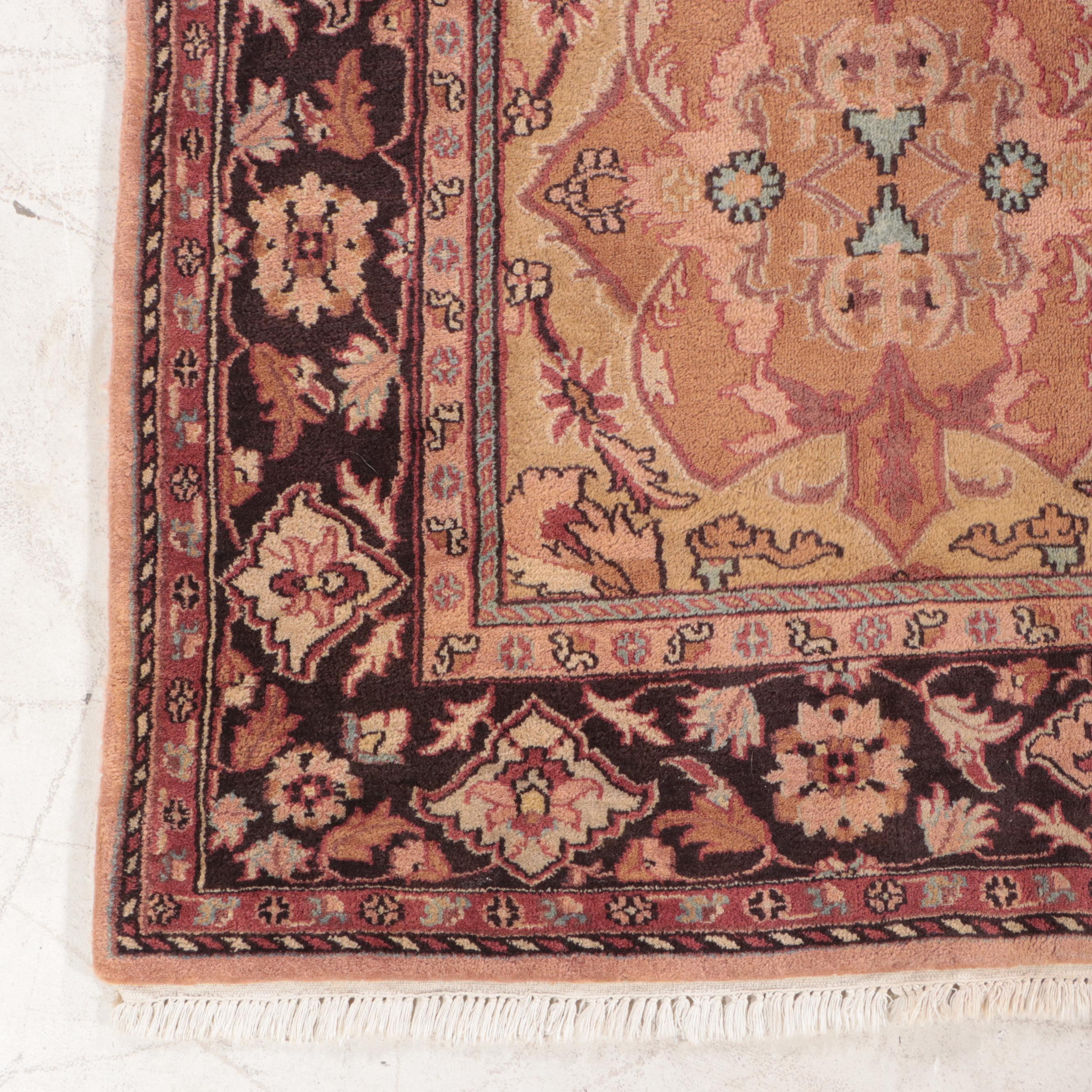7'9 x 9'10 Hand-Knotted Turkish Oushak Area Rug