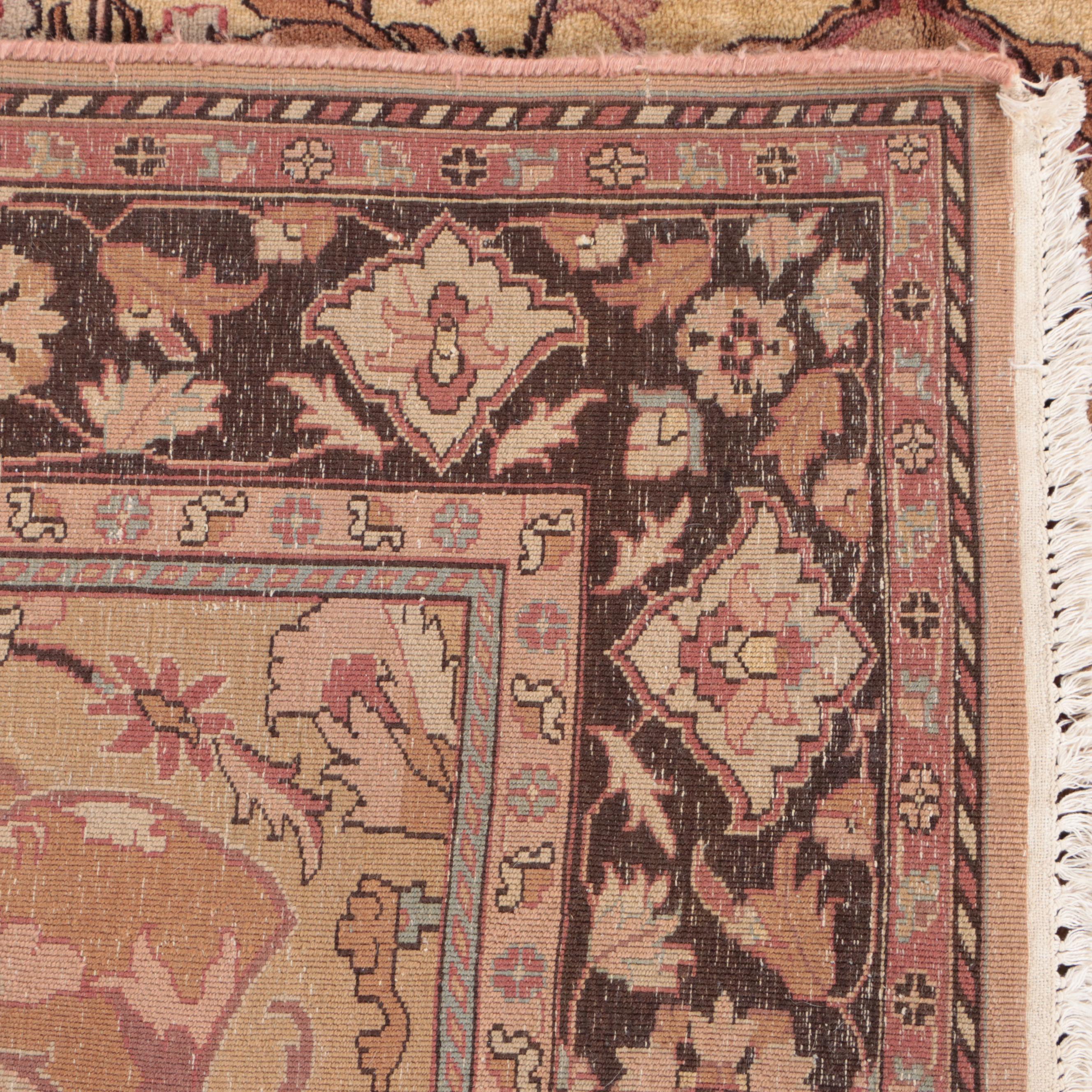 7'9 x 9'10 Hand-Knotted Turkish Oushak Area Rug