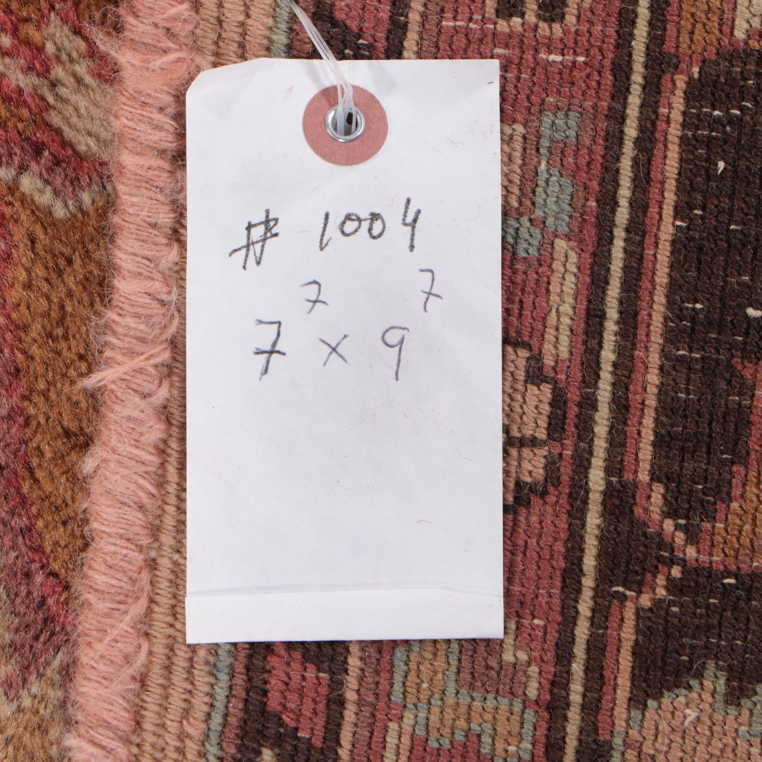 7'9 x 9'10 Hand-Knotted Turkish Oushak Area Rug