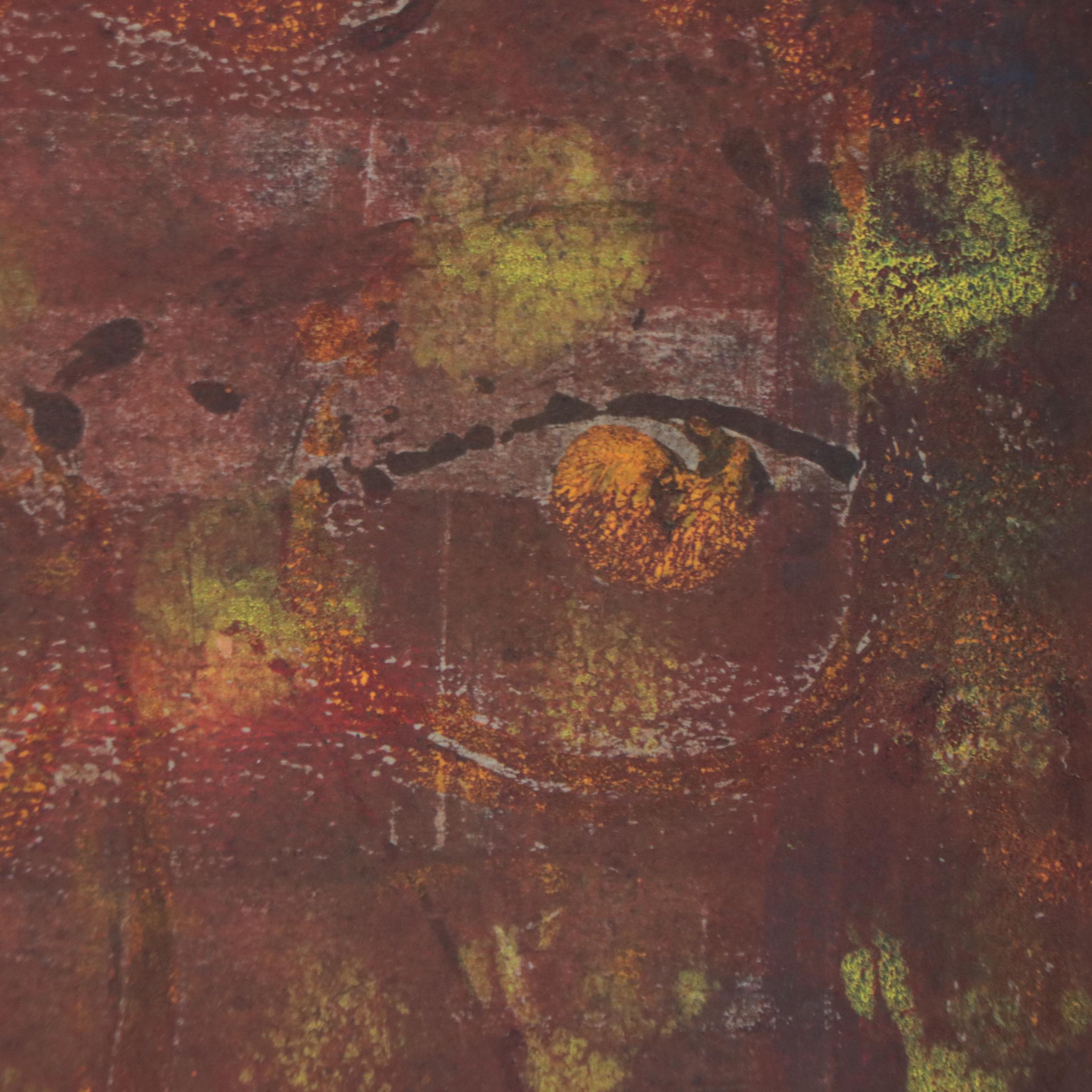 Helga Schmidt-Römhild Abstract Figural Mixed Media Painting