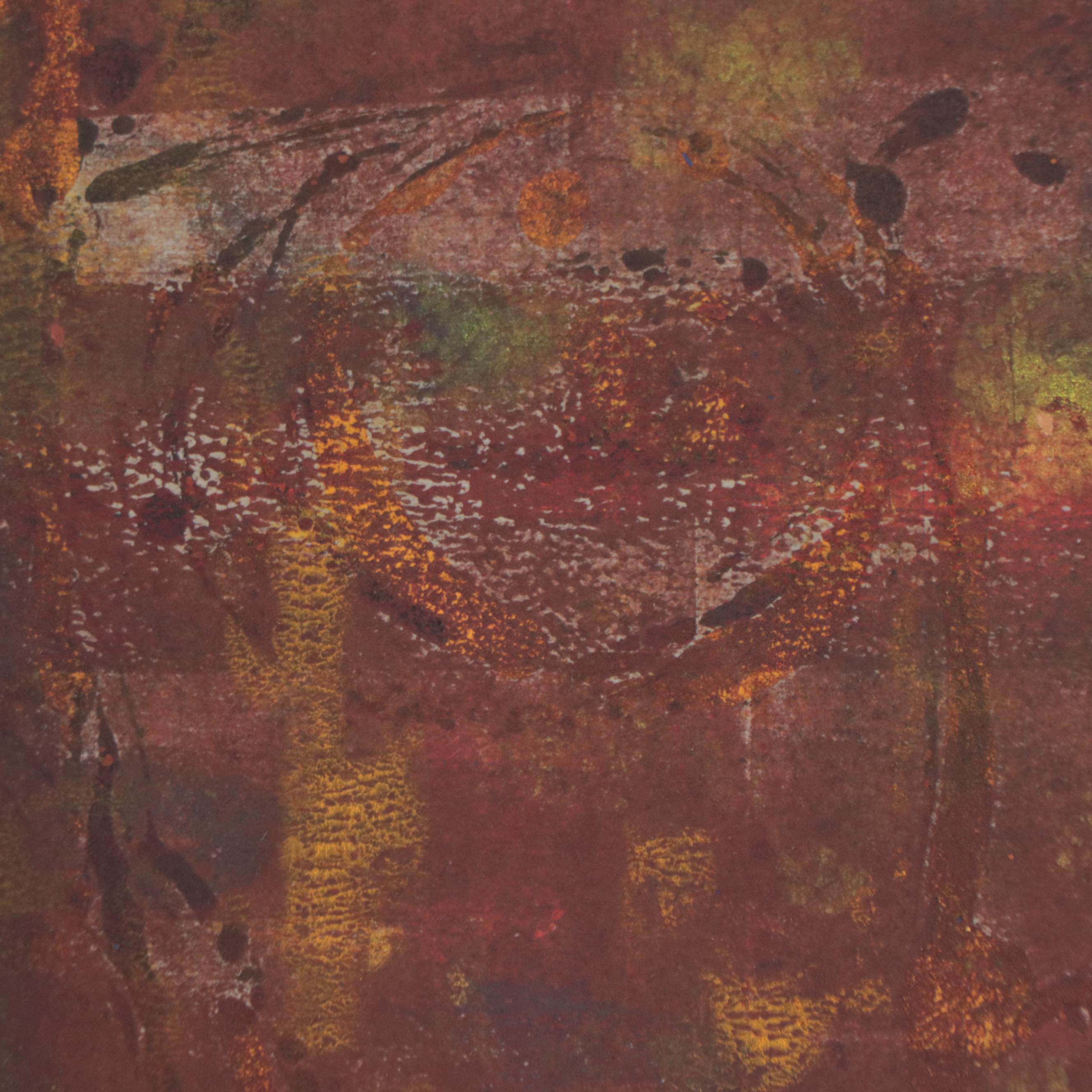 Helga Schmidt-Römhild Abstract Figural Mixed Media Painting