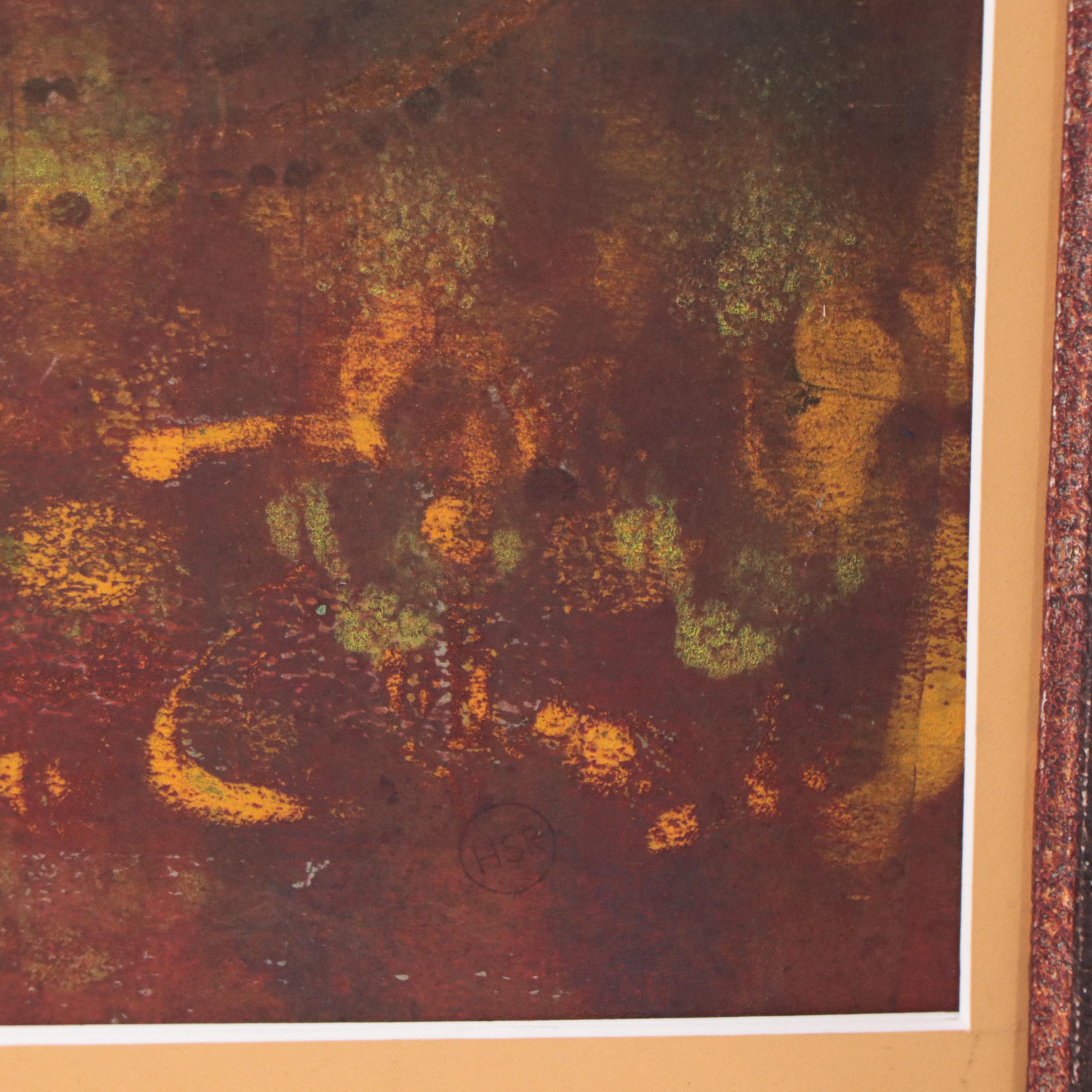 Helga Schmidt-Römhild Abstract Figural Mixed Media Painting