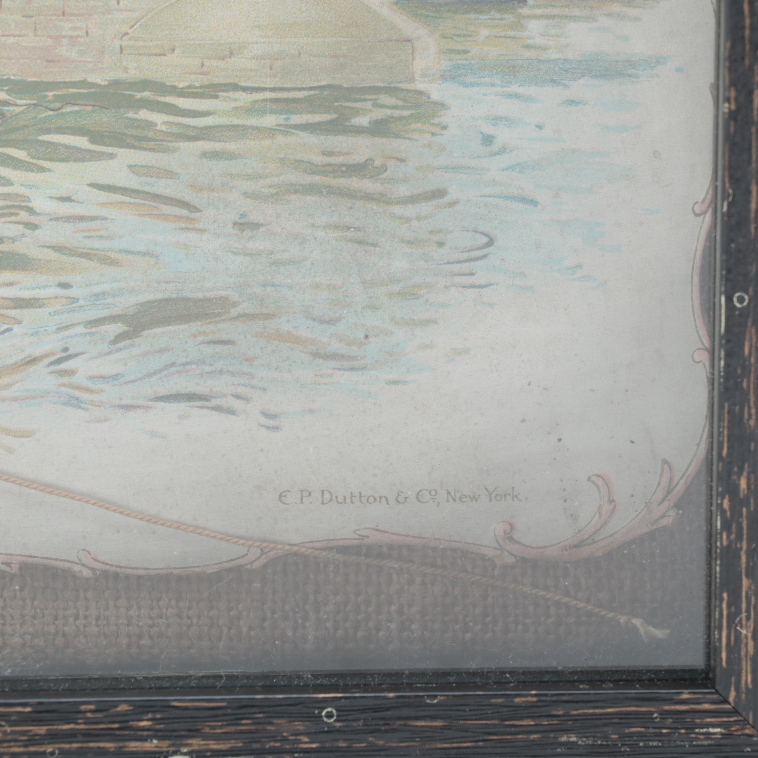 D.E. McNicol Pottery Co. Calendar Plate with Other Shadow Box Framed Calendar