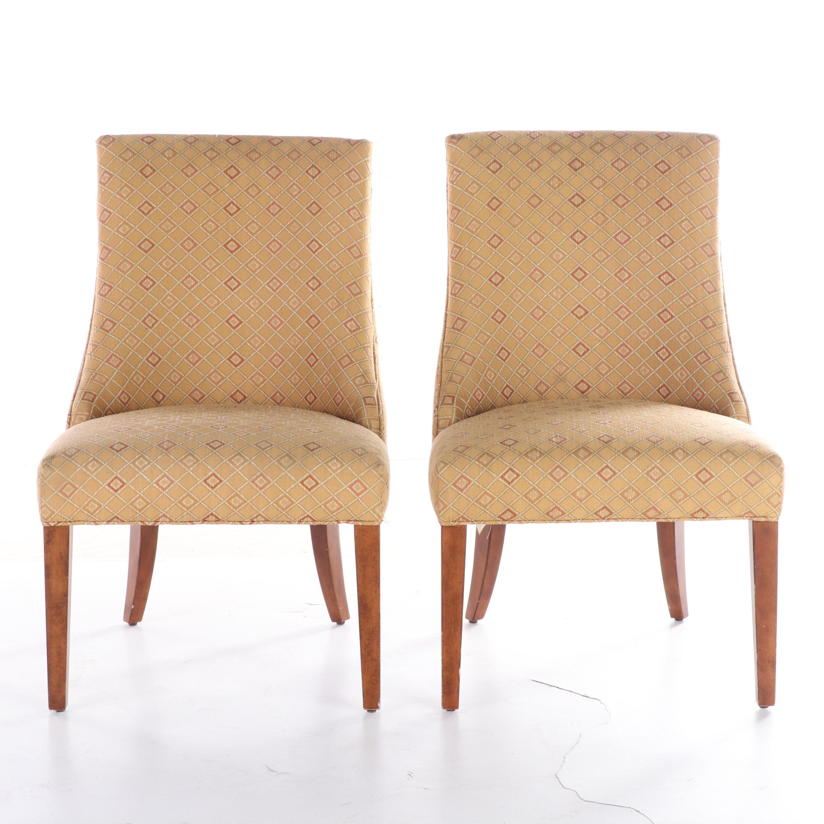 Pair of Bailey Street Holding Co. Upholstered Dining Side Chairs