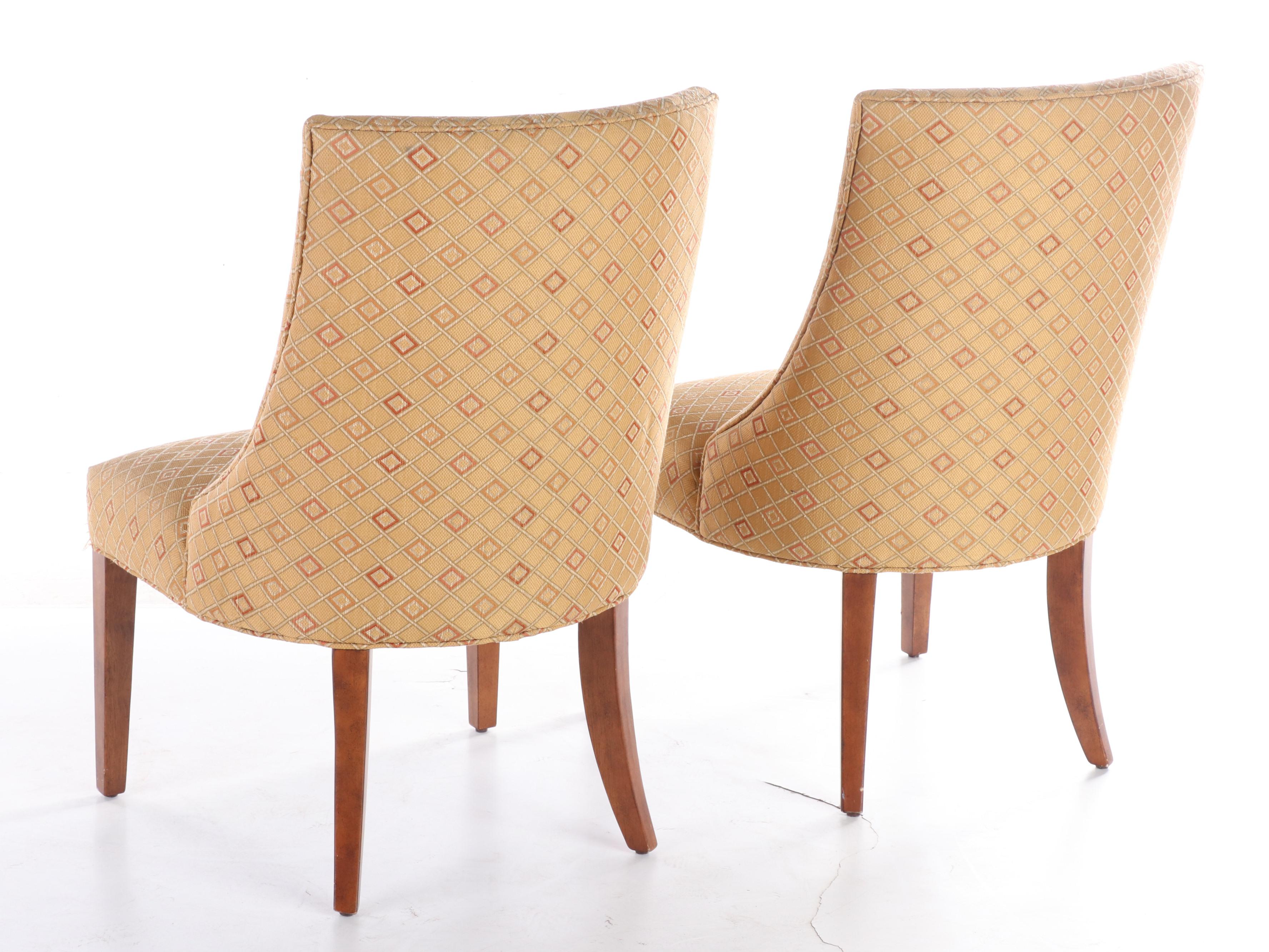 Pair of Bailey Street Holding Co. Upholstered Dining Side Chairs