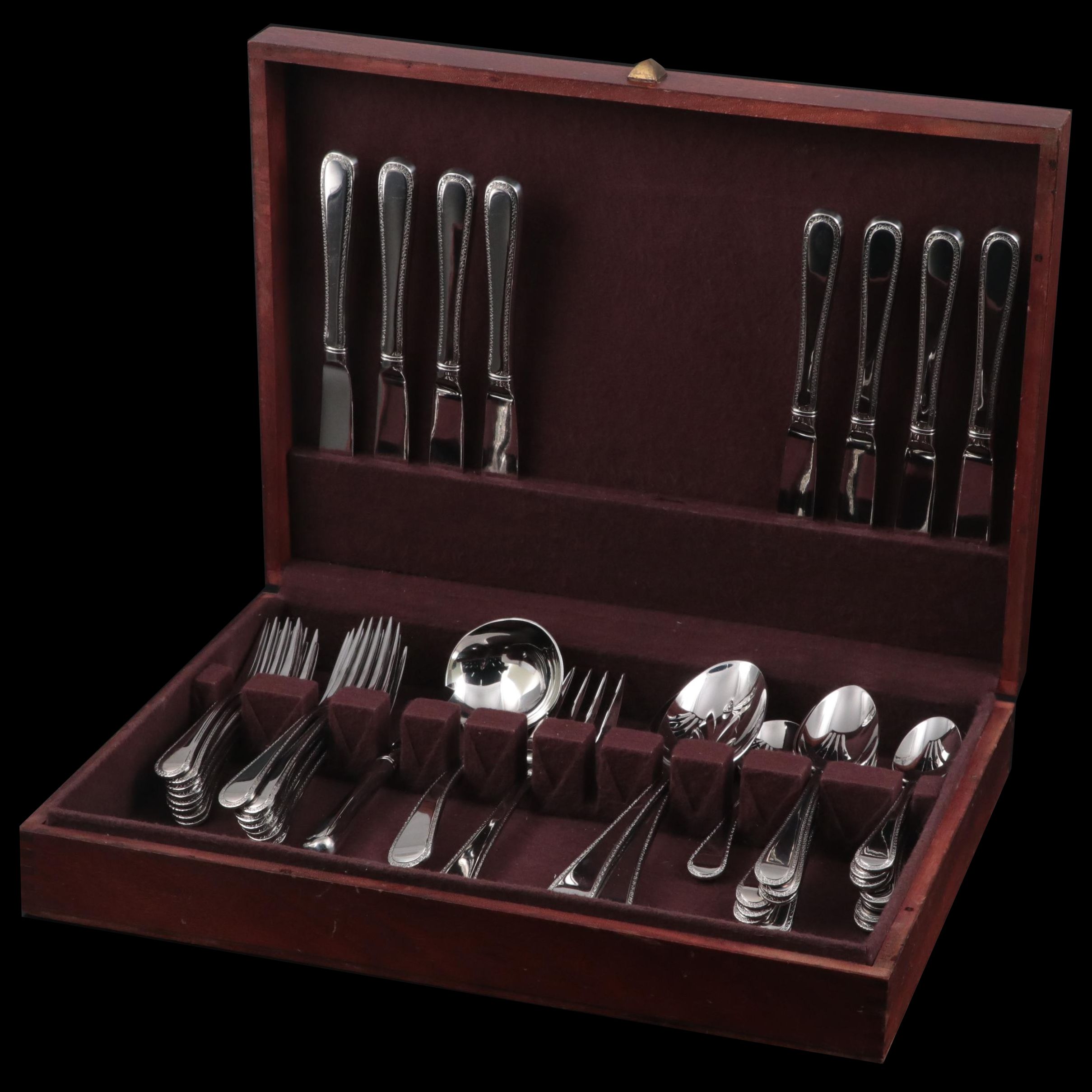 Wallace Silver Plate Flatware in Storage Chest