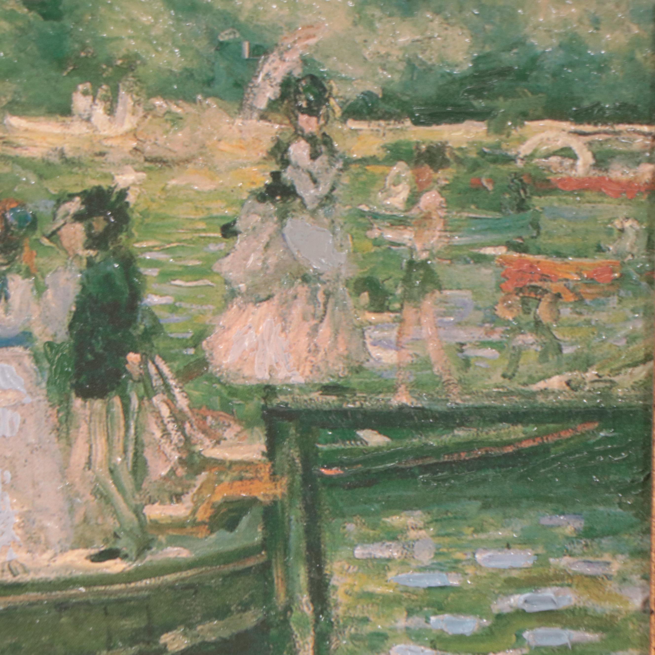 Embellished Offset Lithograph After Pierre-Auguste Renoir "La Grenouillère"