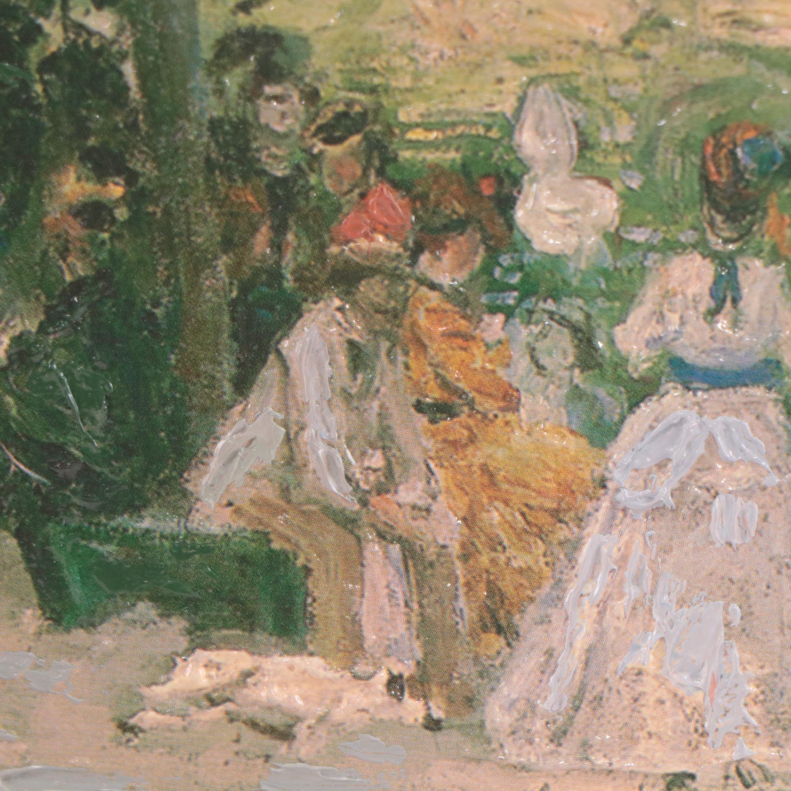Embellished Offset Lithograph After Pierre-Auguste Renoir "La Grenouillère"