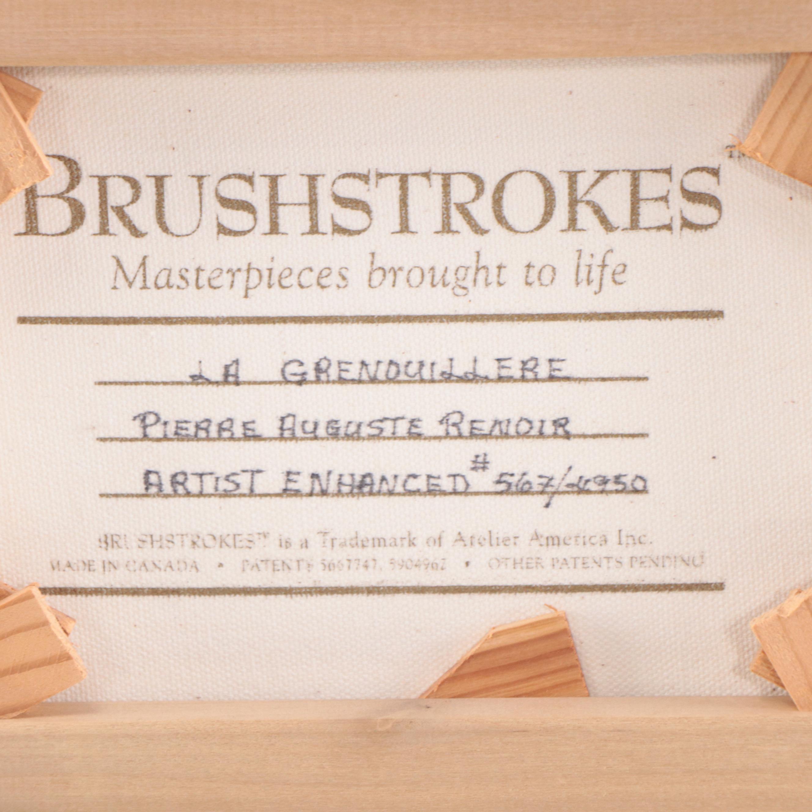 Embellished Offset Lithograph After Pierre-Auguste Renoir "La Grenouillère"