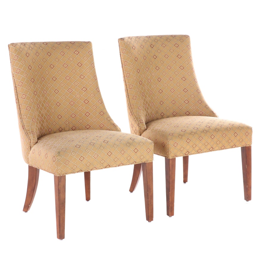 Pair of Bailey Street Holding Co. Upholstered Dining Side Chairs