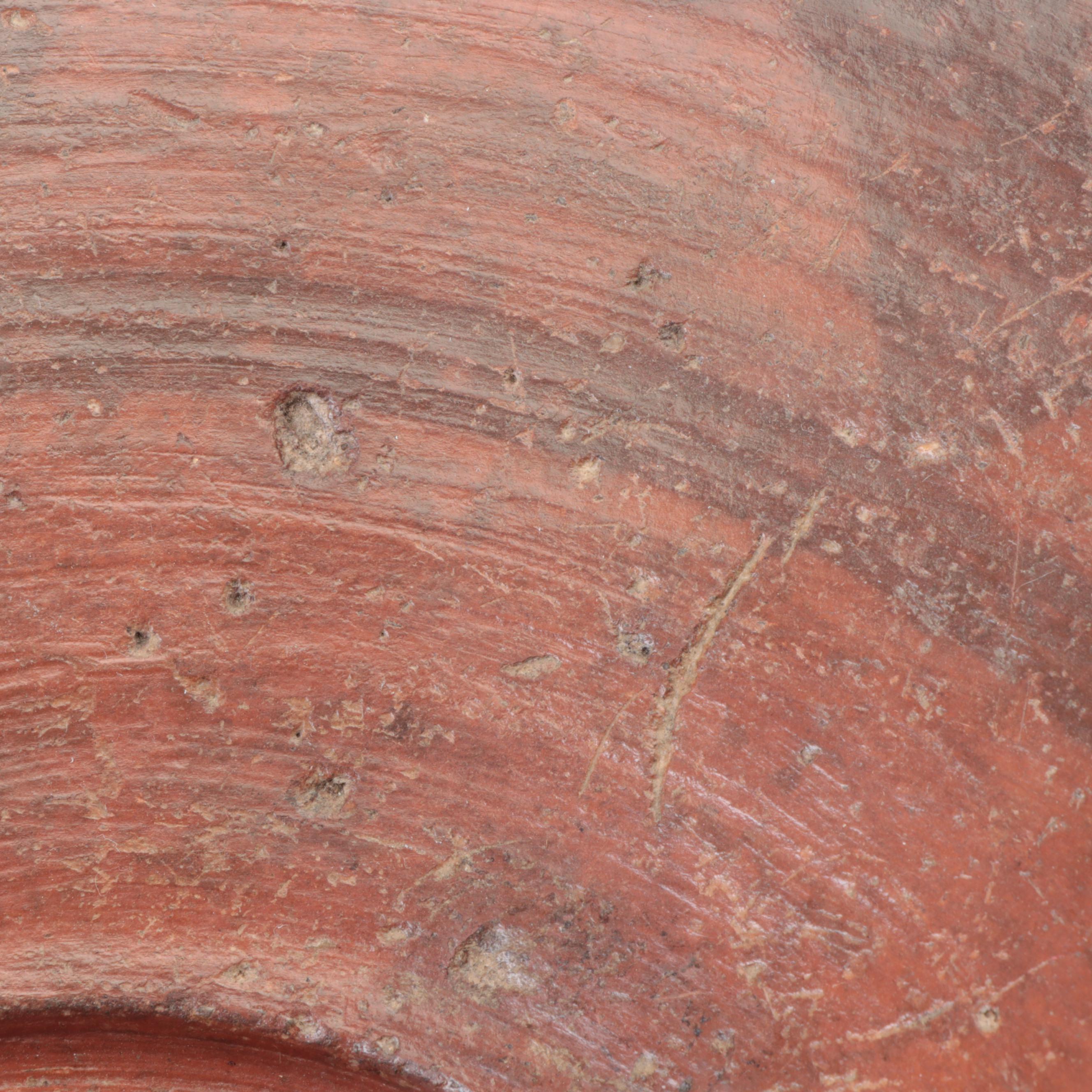 Indian Painted Earthenware Food Bowl, Early 20th Century