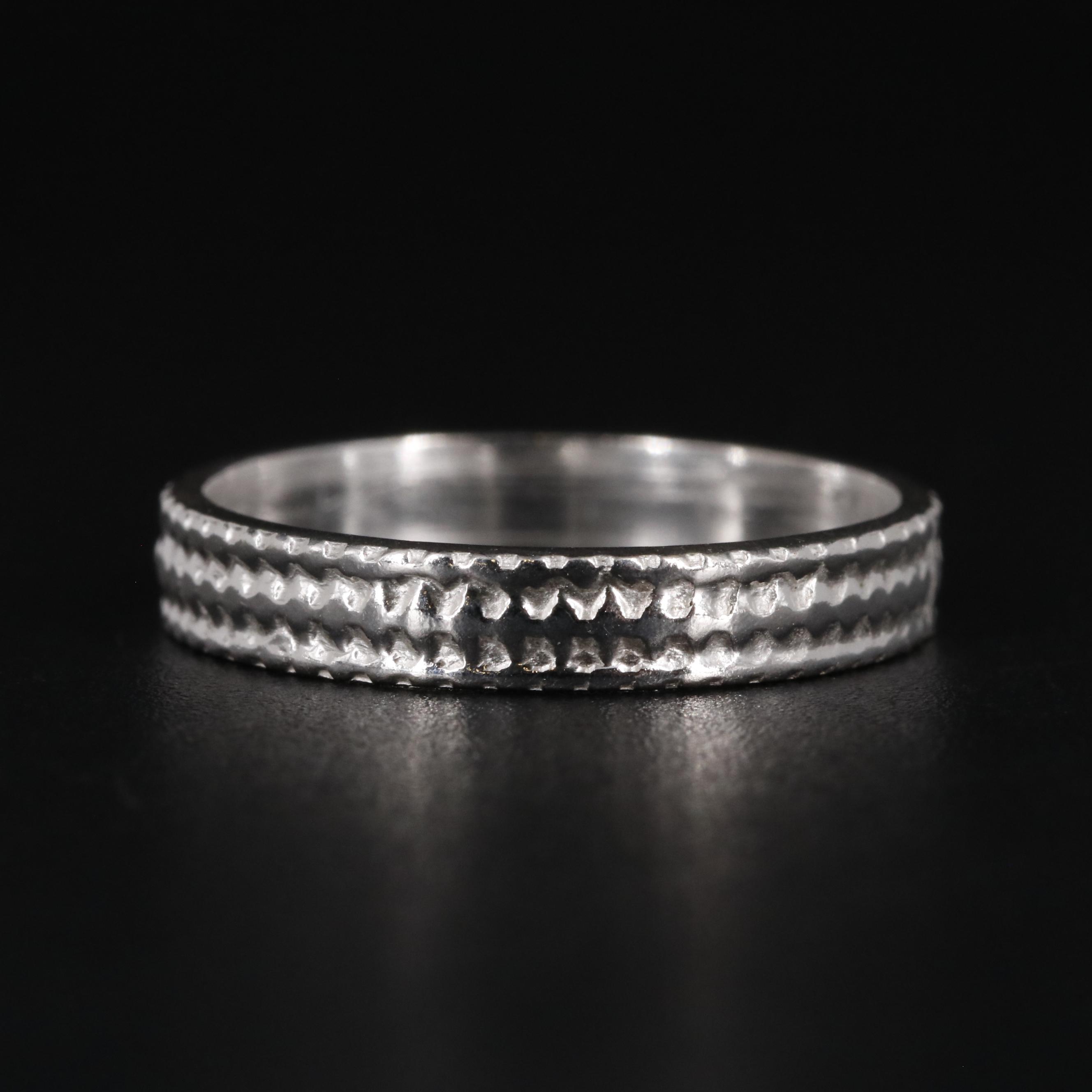 Sterling Textured Band