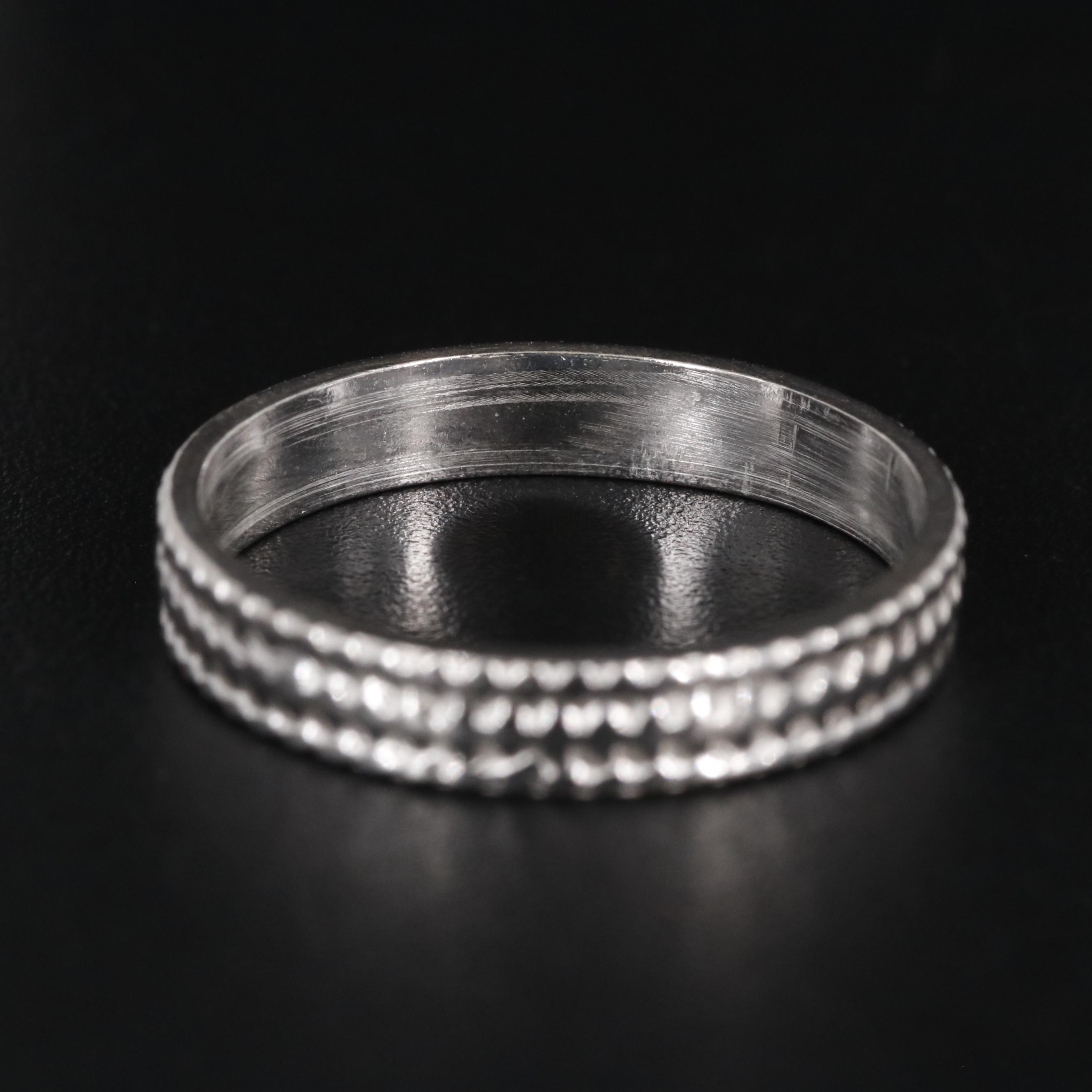 Sterling Textured Band
