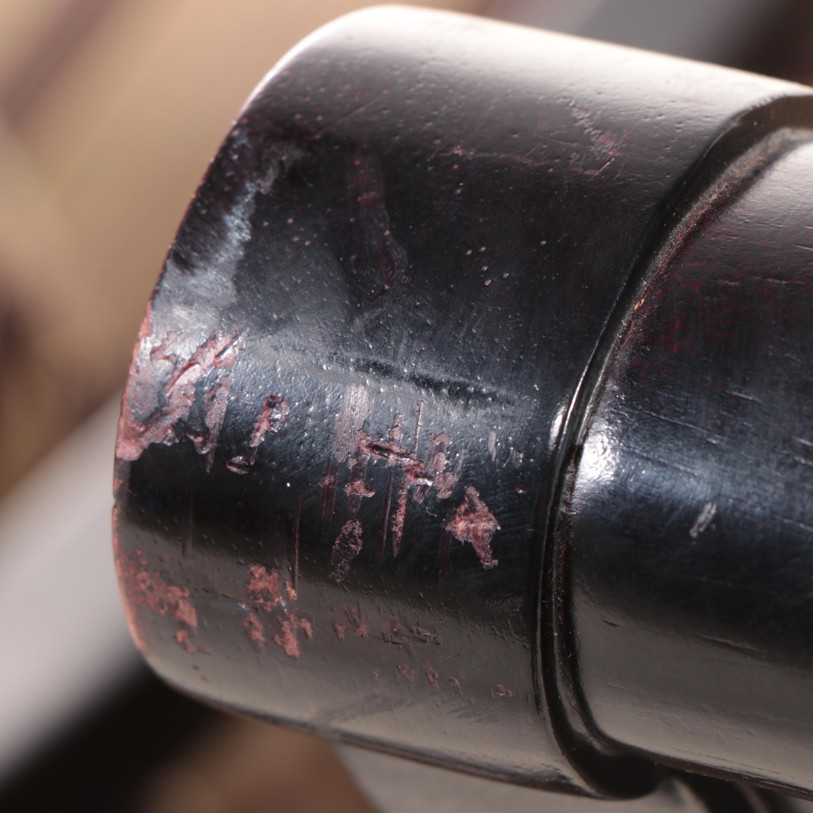 Pair of Cindy Crawford Home Ebonized and Custom-Upholstered Easy Armchairs