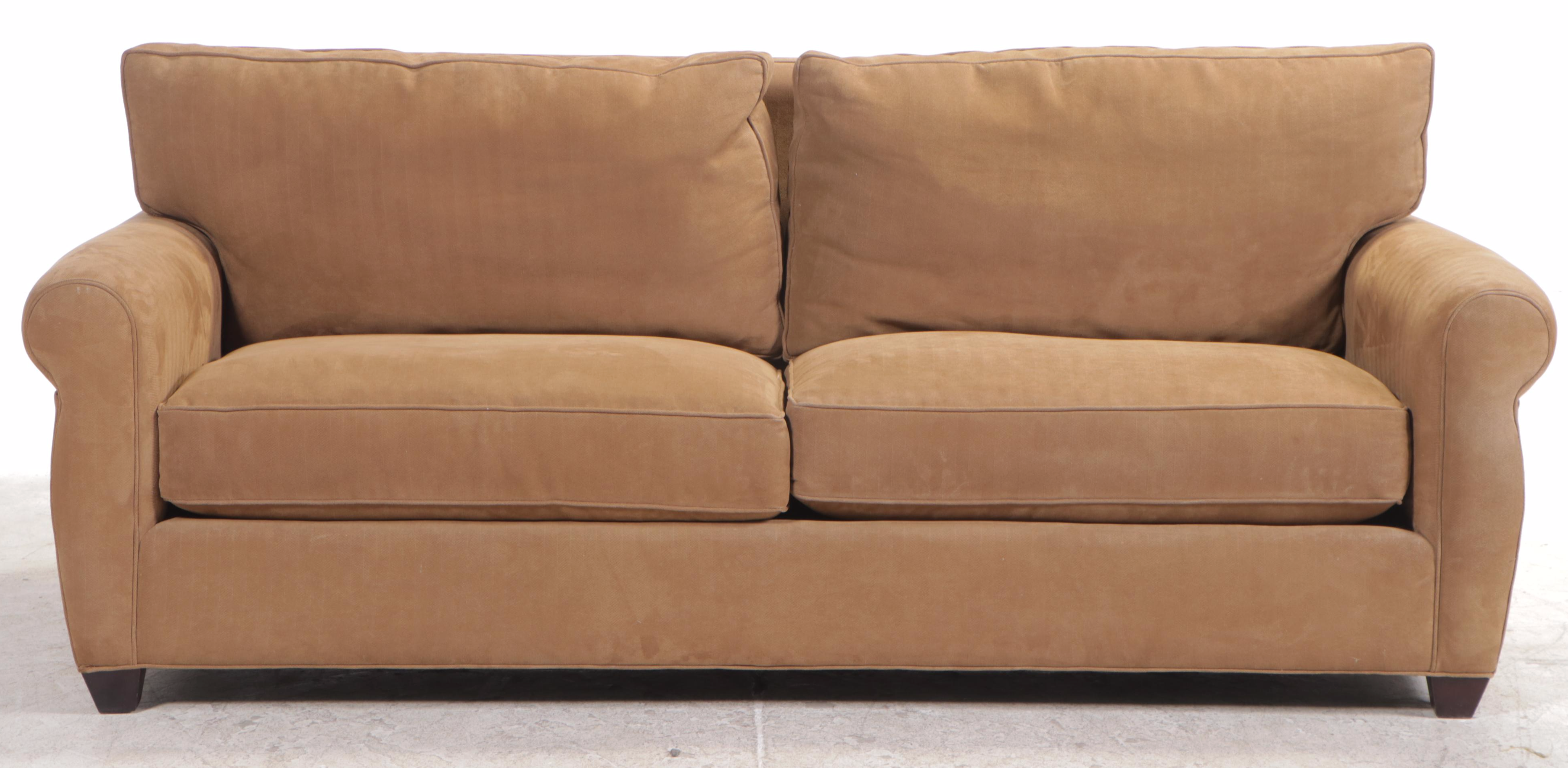 Camden Collection for Arhaus Furniture Custom-Upholstered Roll-Arm Sofa