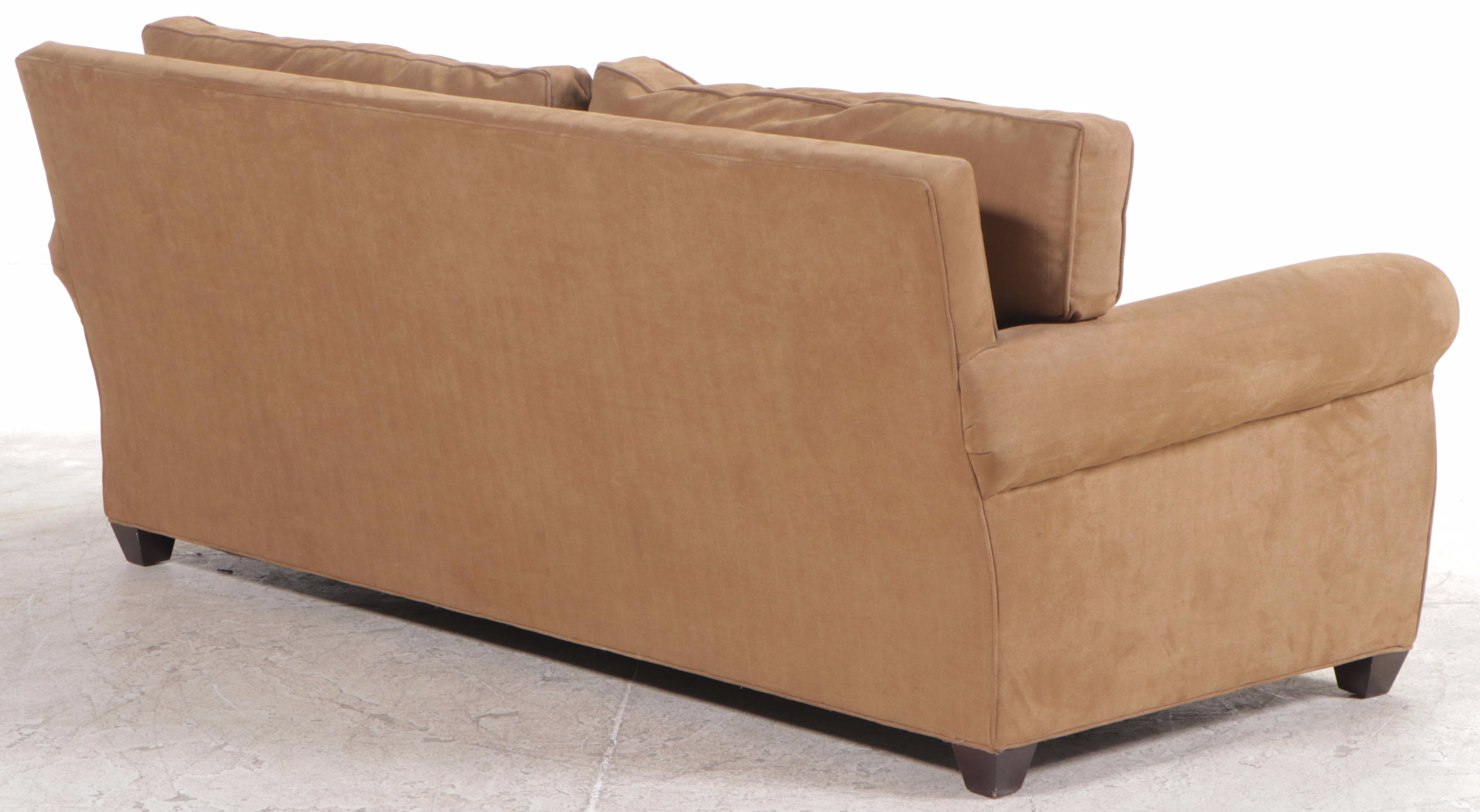 Camden Collection for Arhaus Furniture Custom-Upholstered Roll-Arm Sofa