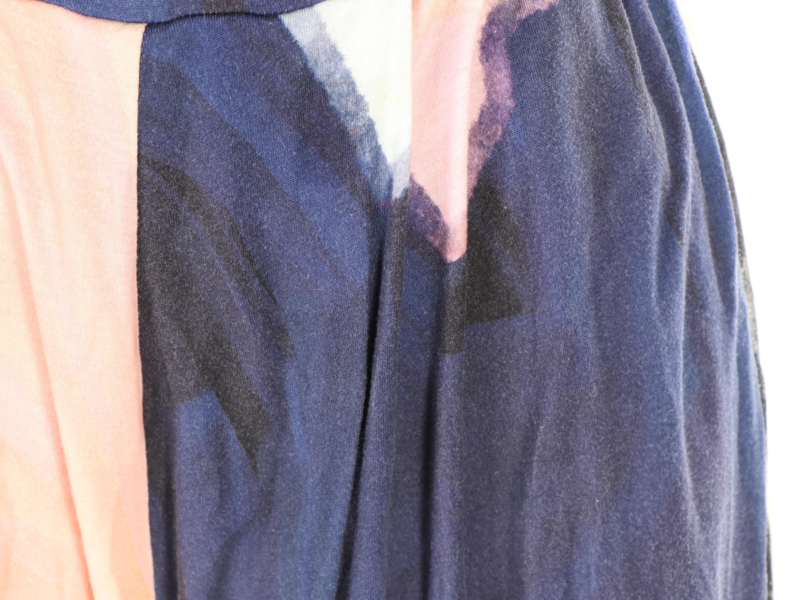 Henrik Vibskov Cropped Wide Leg Pants in Abstract Print Jersey Knit